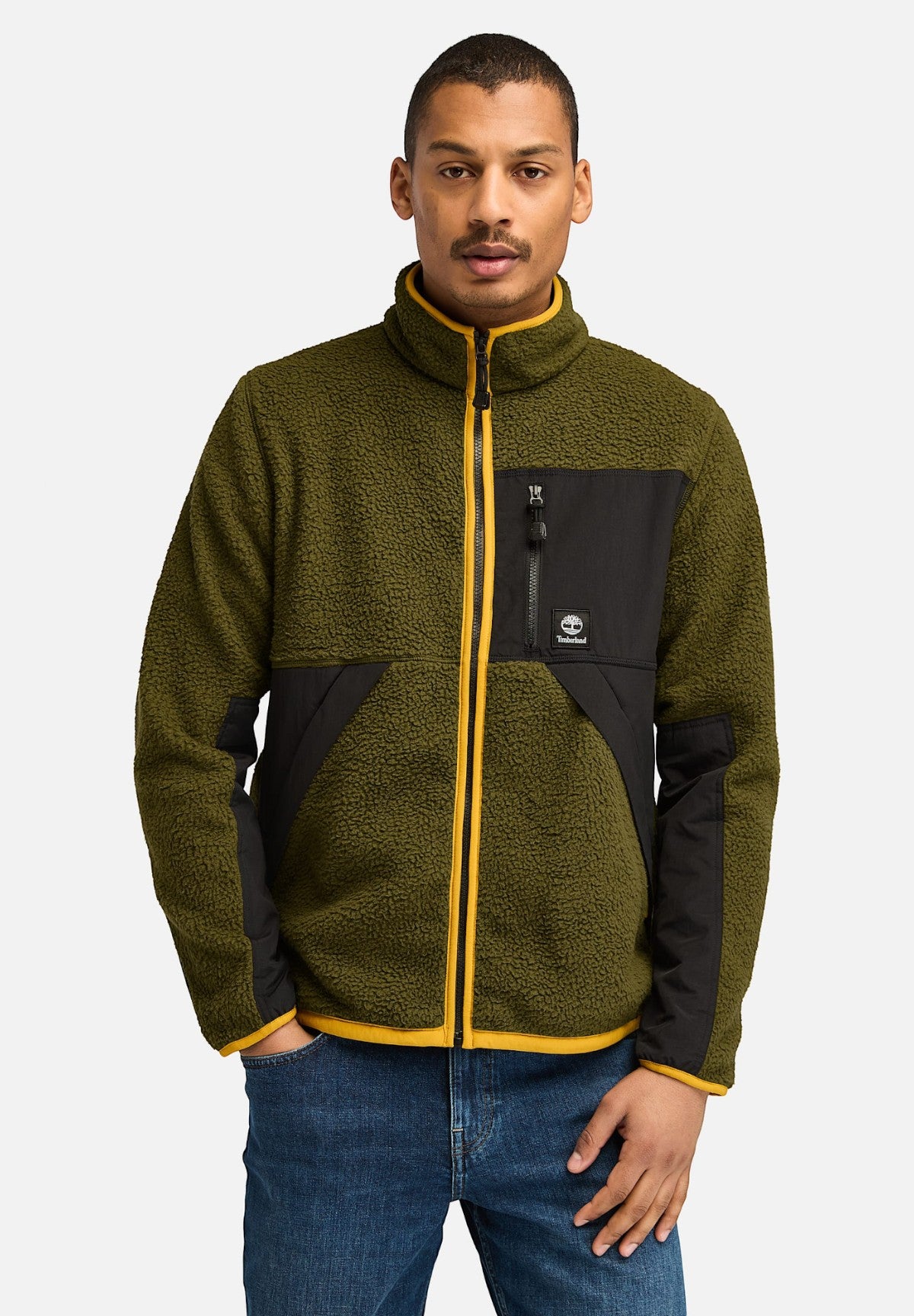 Pile Sherpa Fleece Jacket TB0A62EB Dark Olive