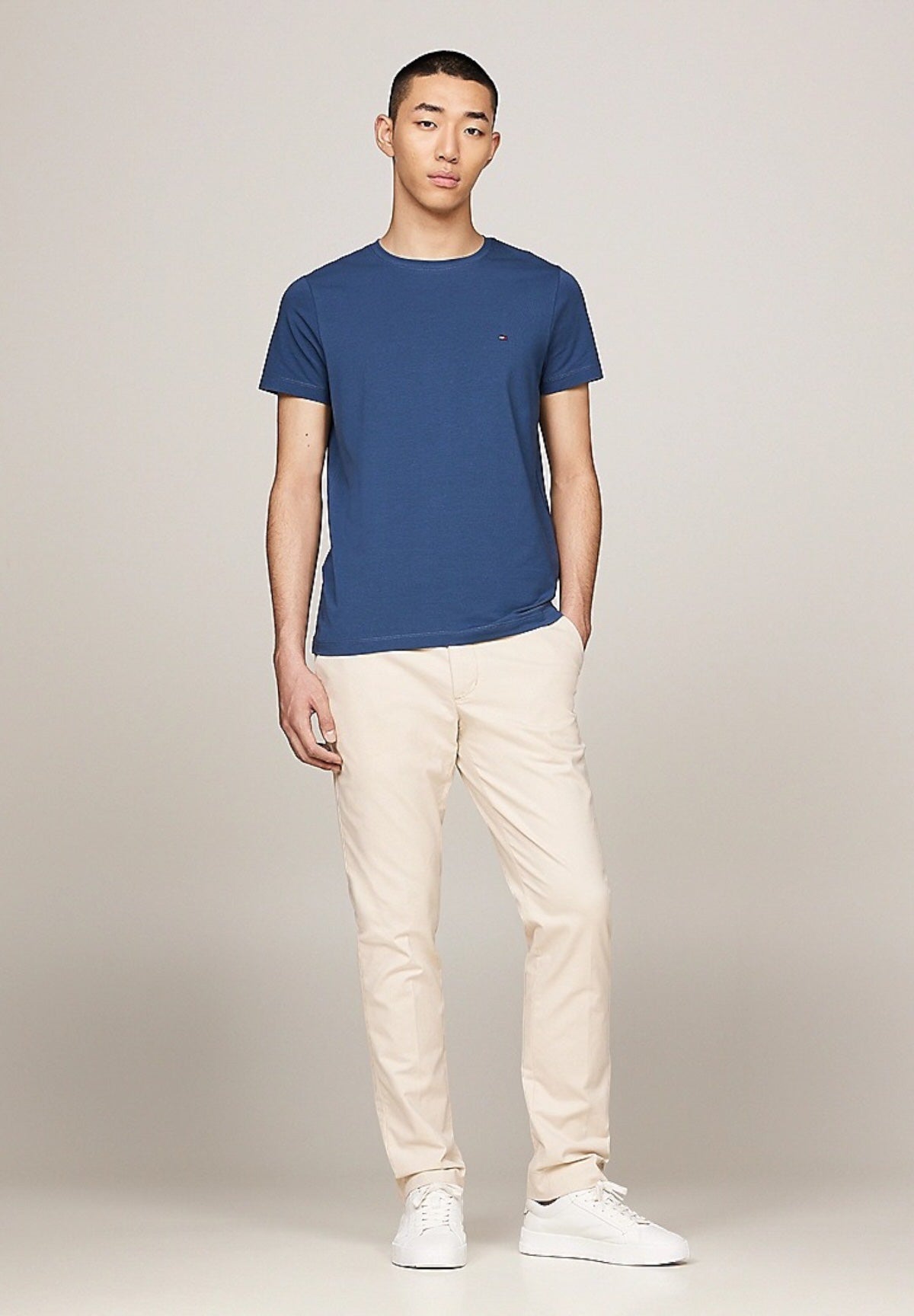 T-shirt a Maniche Corte Stretch Slim Fit Tee MW0MW10800 Aegean Sea