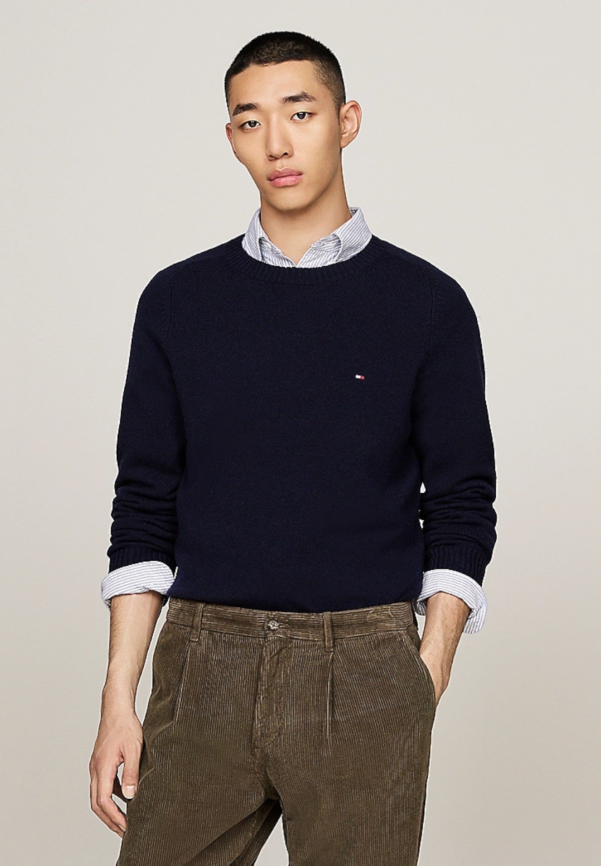 Maglione Girocollo Lambswool Crew Neck MW0MW36535 Desert Sky