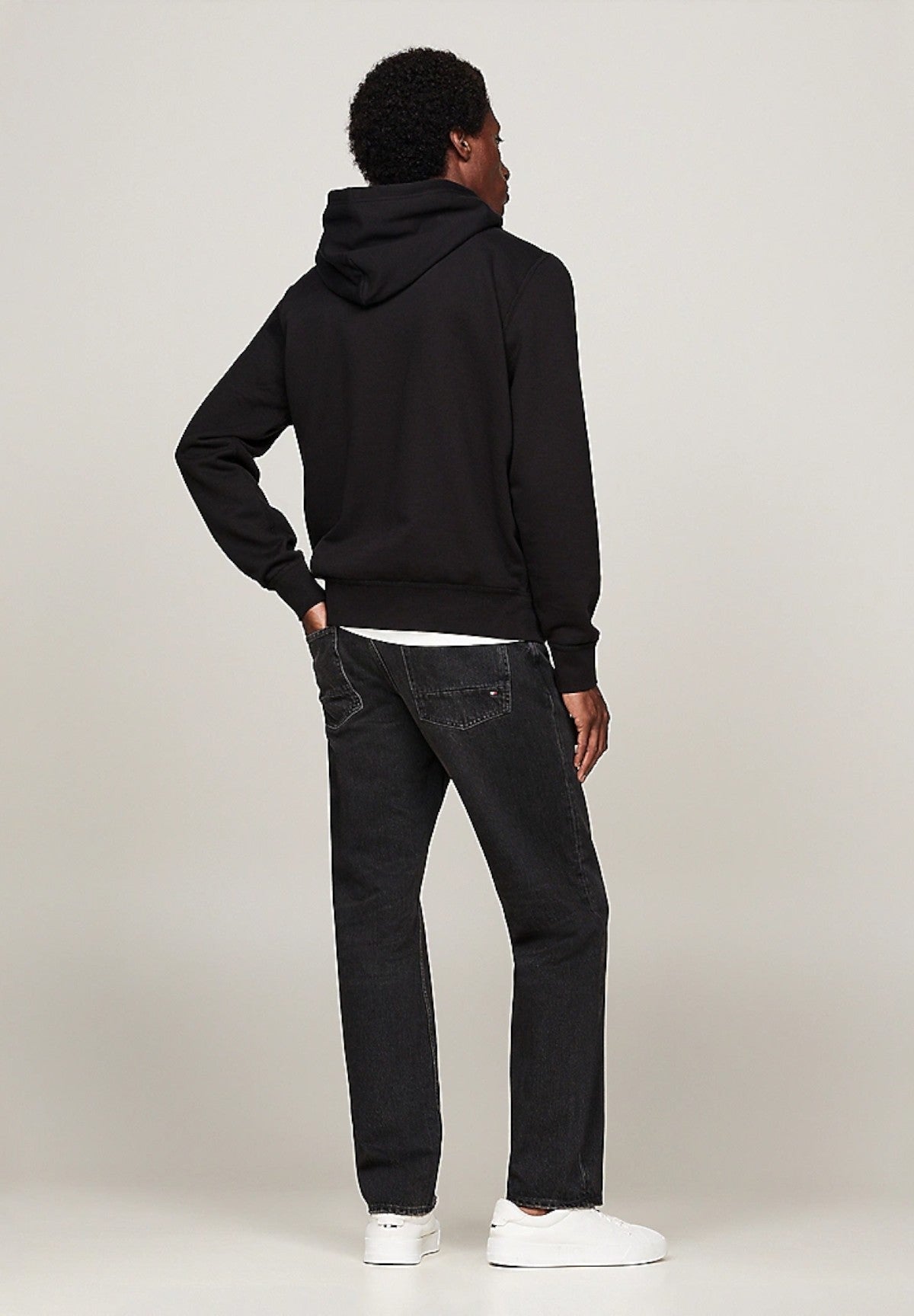 Felpa Pullover con Cappuccio Essential Fleece Hoo MW0MW37230 Black