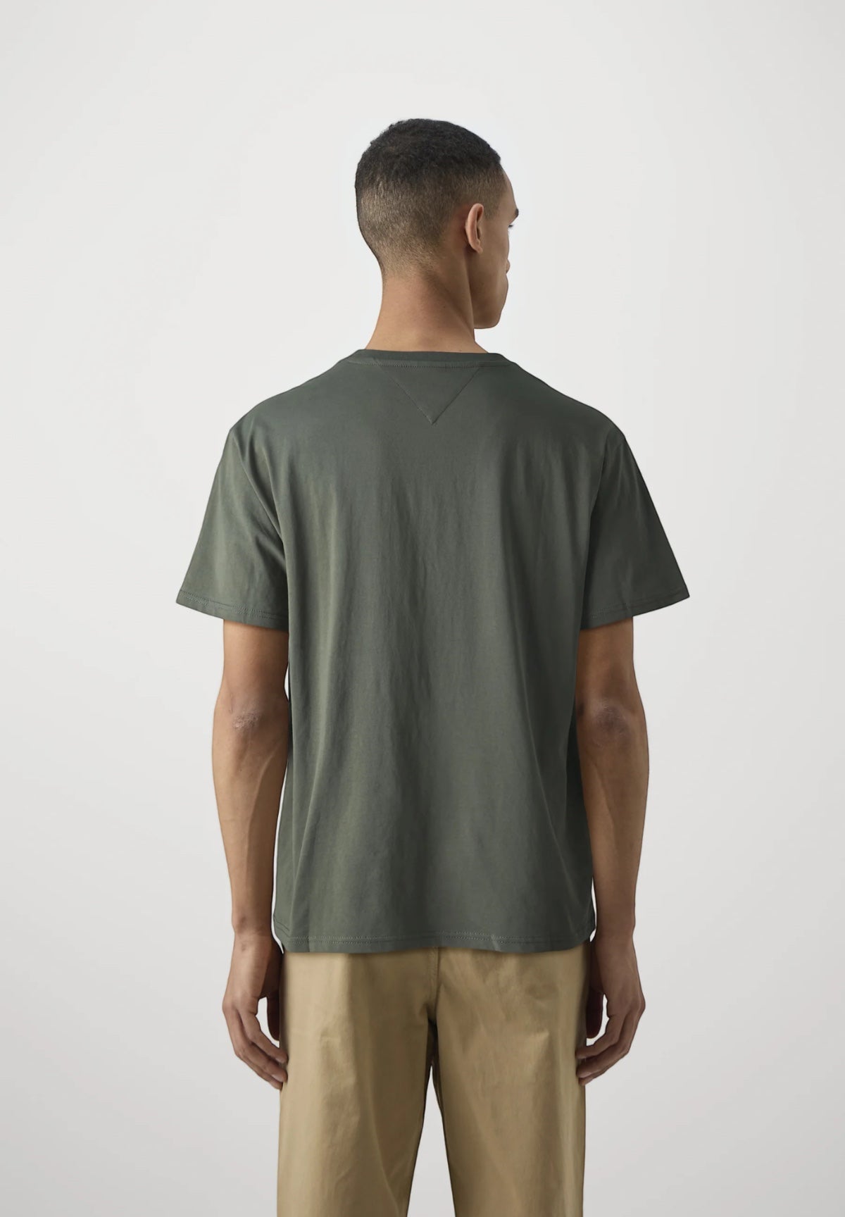 T-shirt con Stampa Tjm Reg Linear Logo DM0DM17993 Fatigue Green