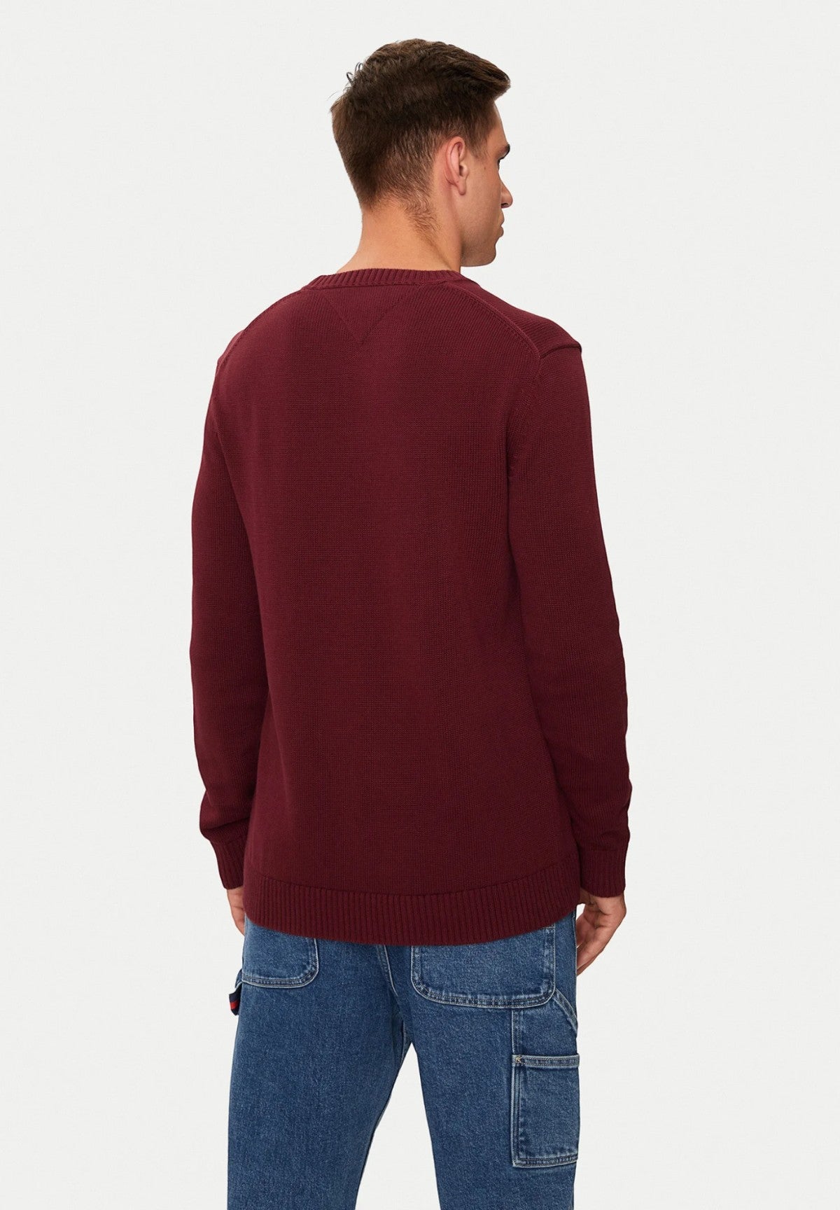 Maglione Girocollo Tjm Slim Essntls C-N DM0DM18370 Deep Rouge