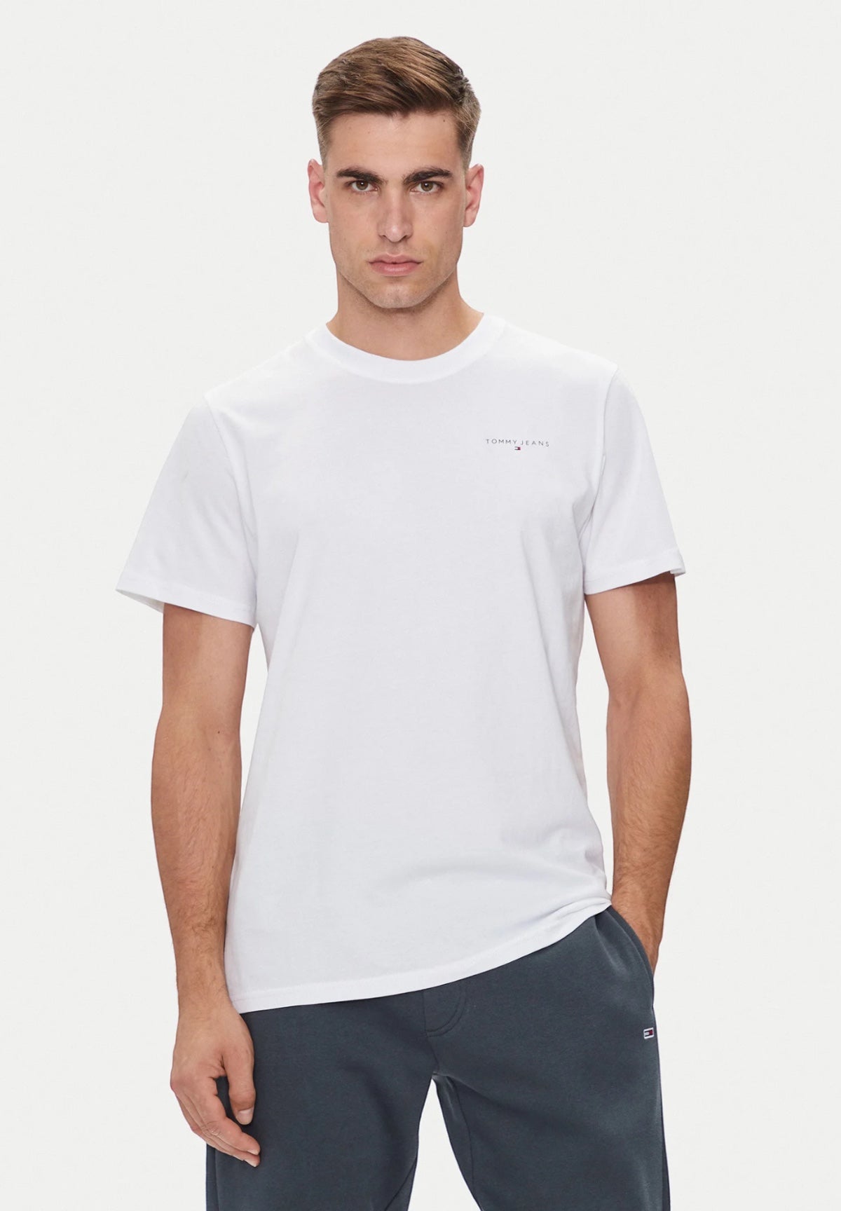 T-shirt a Maniche Corte Tjm Slim Linear Ches DM0DM18555 White