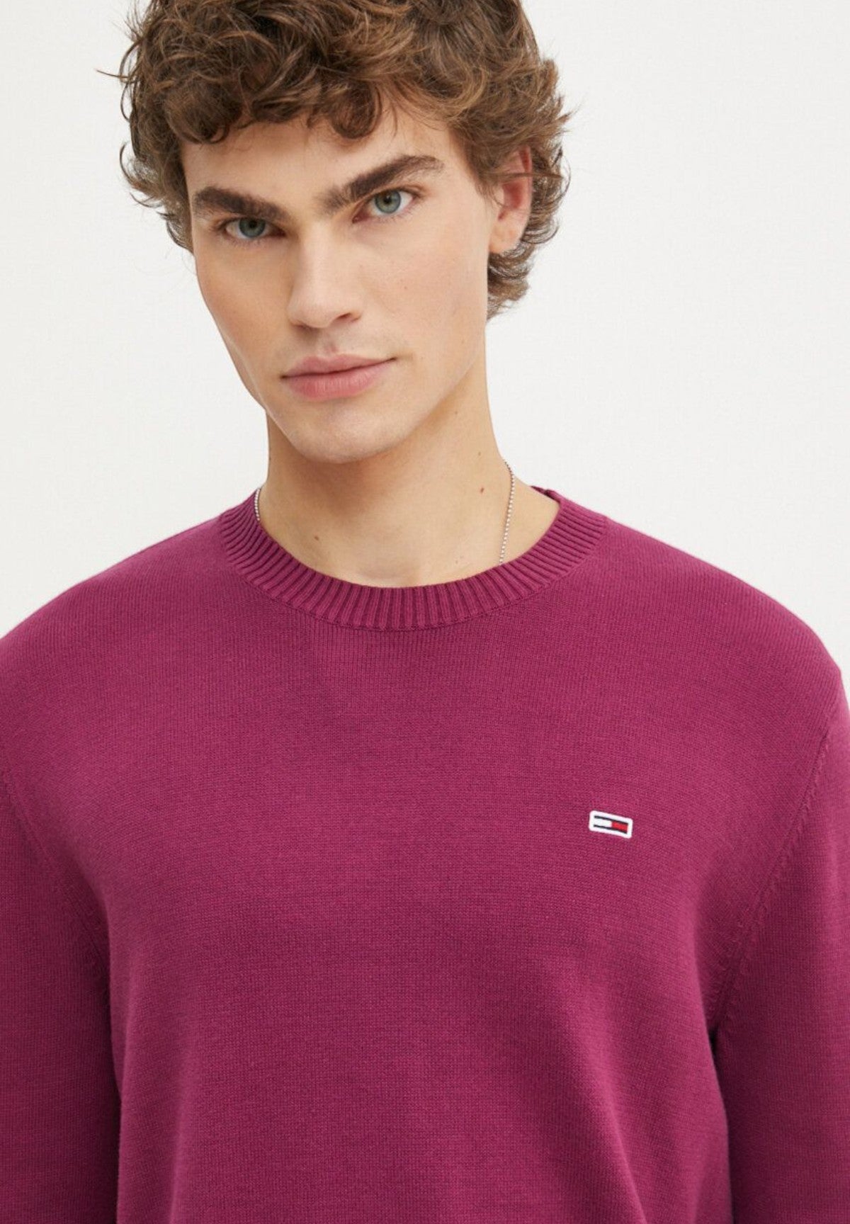 Maglione Girocollo Tjm Slim Essential L DM0DM18895 Valley Grape