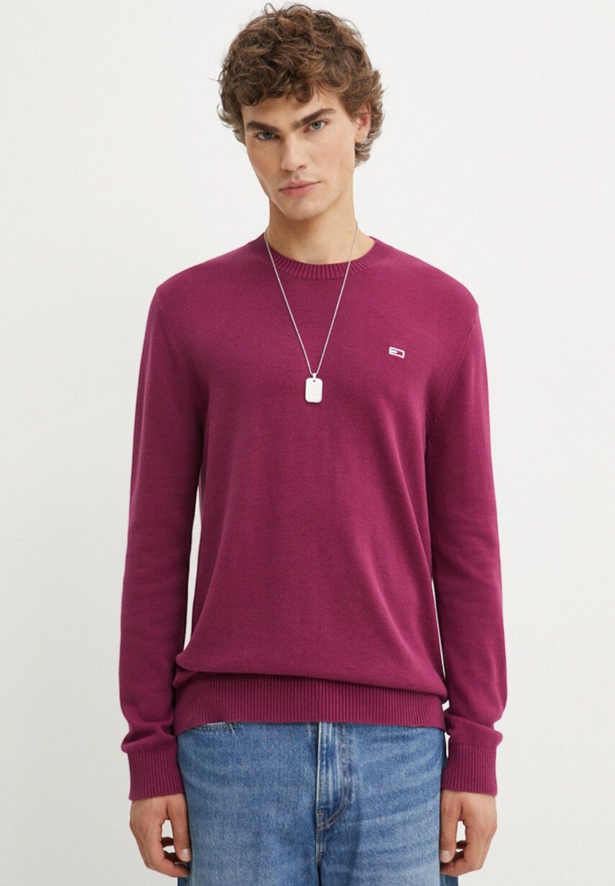 Maglione Girocollo Tjm Slim Essential L DM0DM18895 Valley Grape