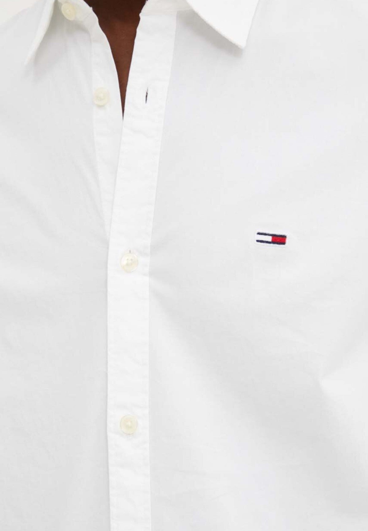 Camicia a Maniche Lunghe Tjm Reg Entry Poplin DM0DM19519 White