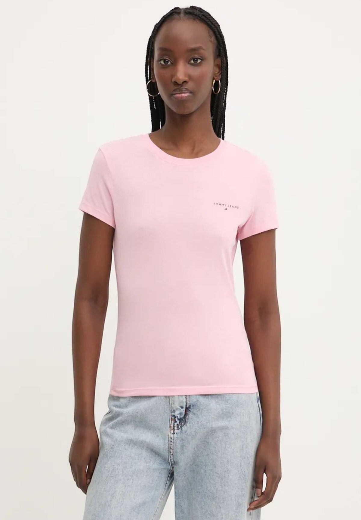 T-shirt a Maniche Corte Tjw Slim Linear Tee DW0DW18785 Ballet Pink