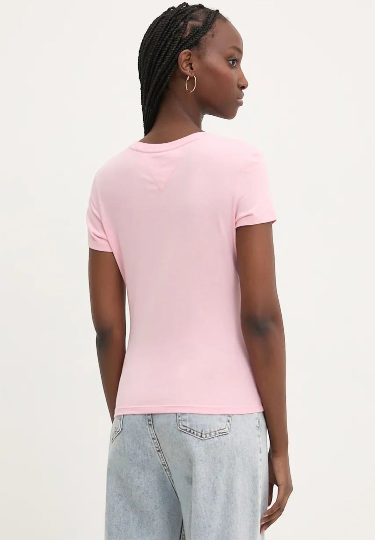 T-shirt a Maniche Corte Tjw Slim Linear Tee DW0DW18785 Ballet Pink