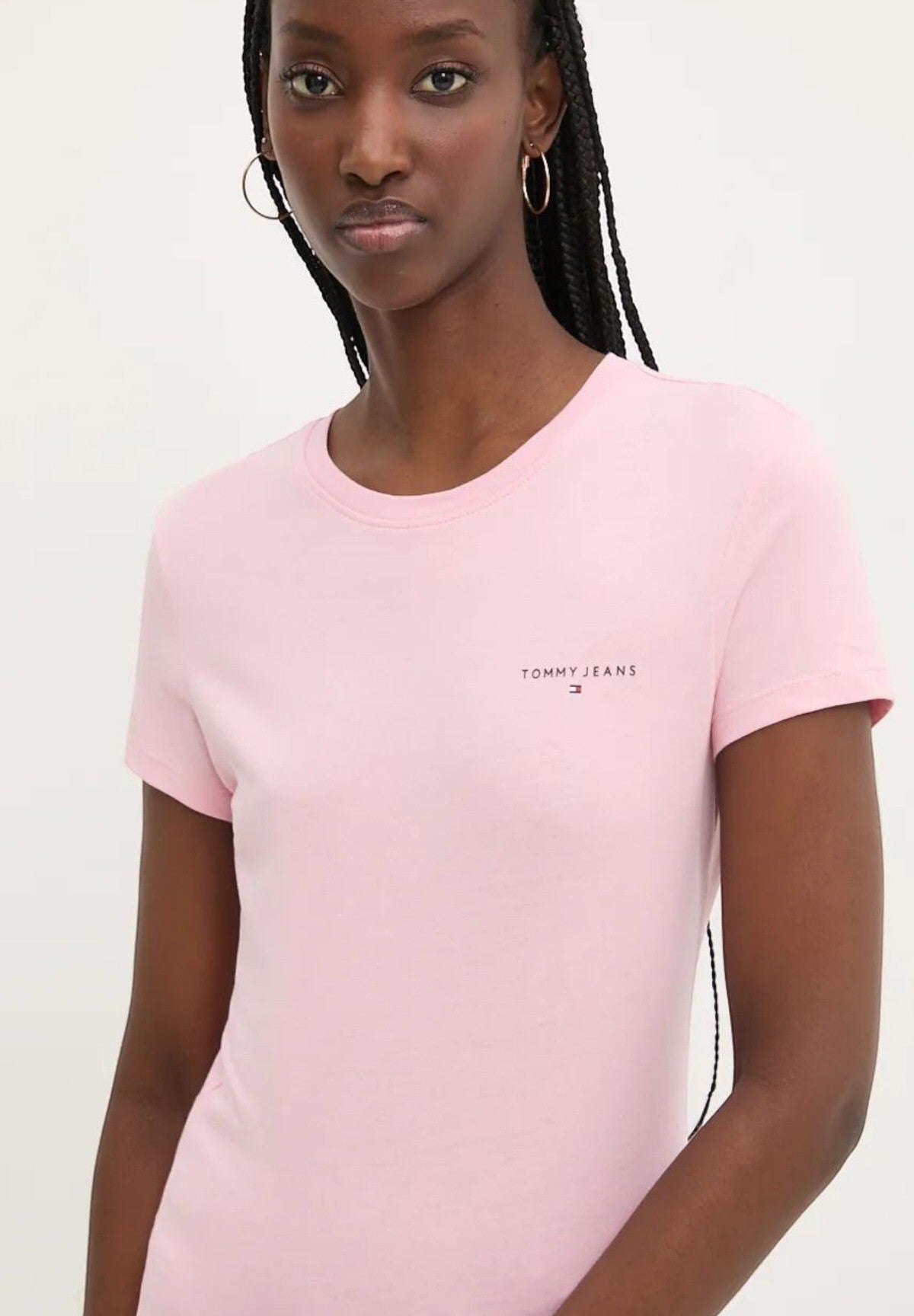 T-shirt a Maniche Corte Tjw Slim Linear Tee DW0DW18785 Ballet Pink