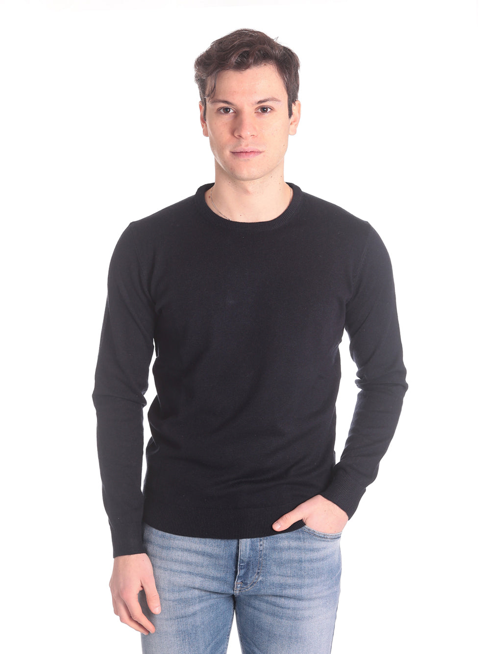 Maglione Girocollo Girocollo viscosa lana 3010900 Navy