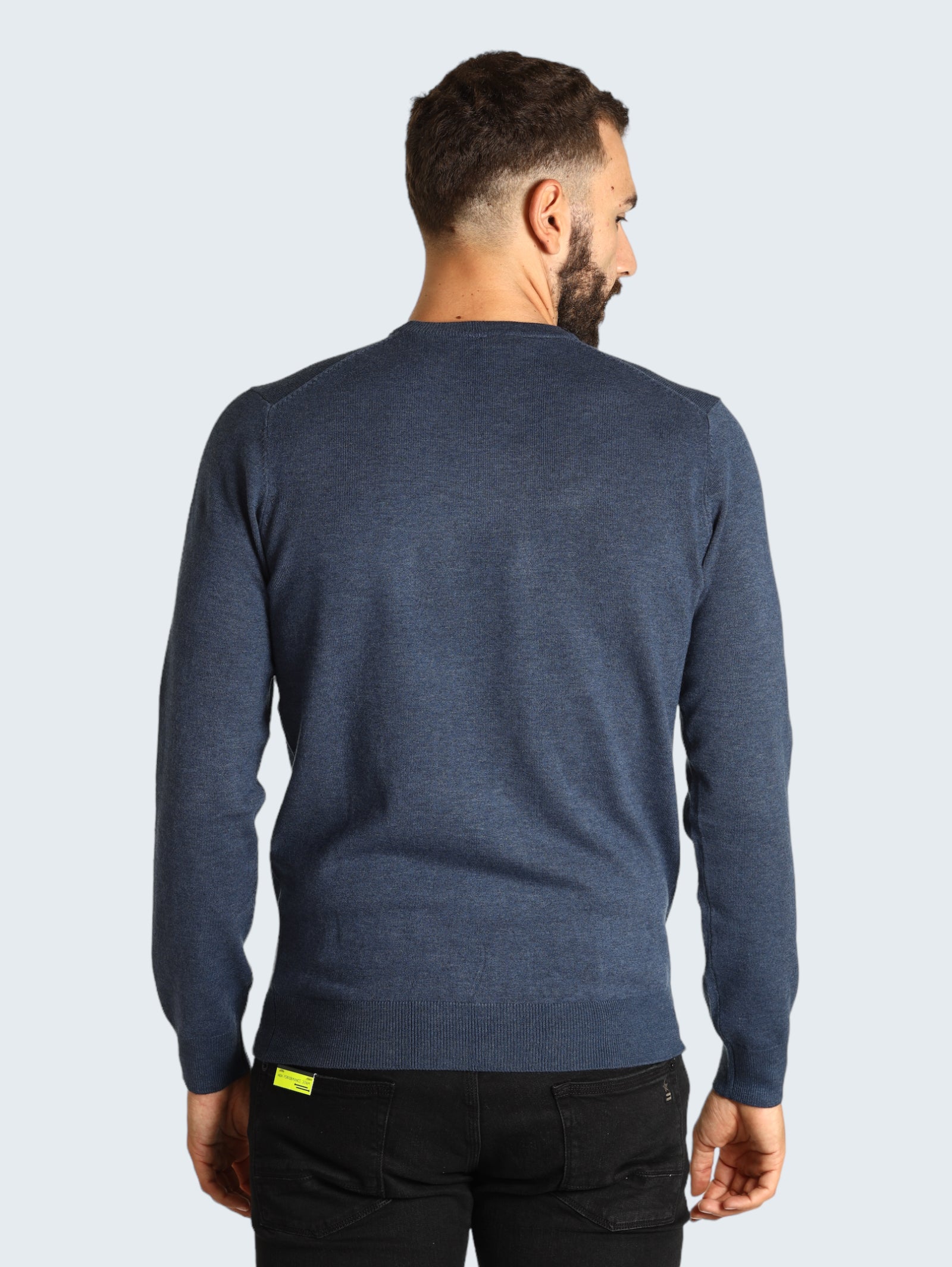 Maglione Girocollo Girocollo viscosa lana 3010900 Denim