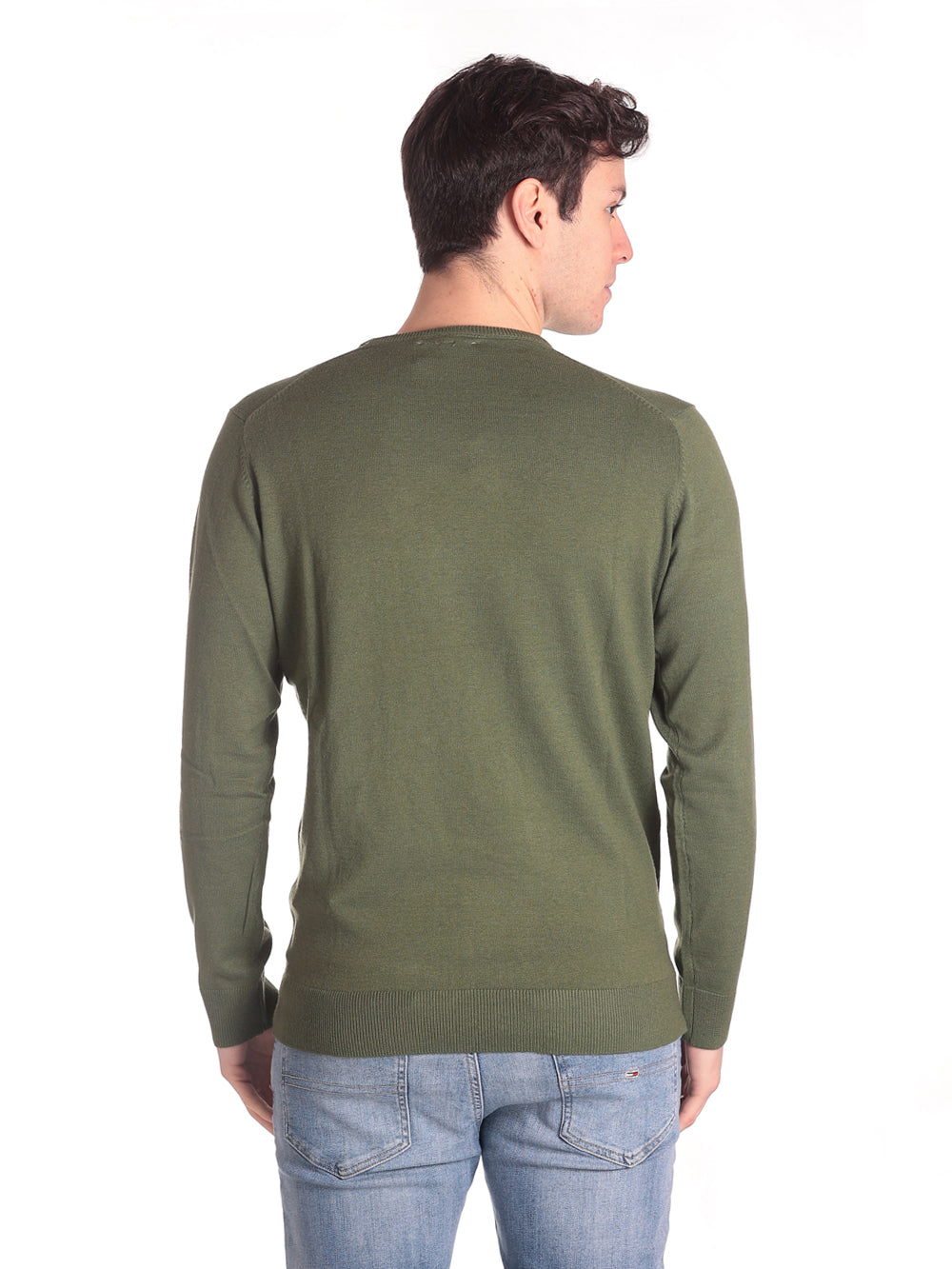 Maglione Girocollo Girocollo viscosa lana 3010900 Verde