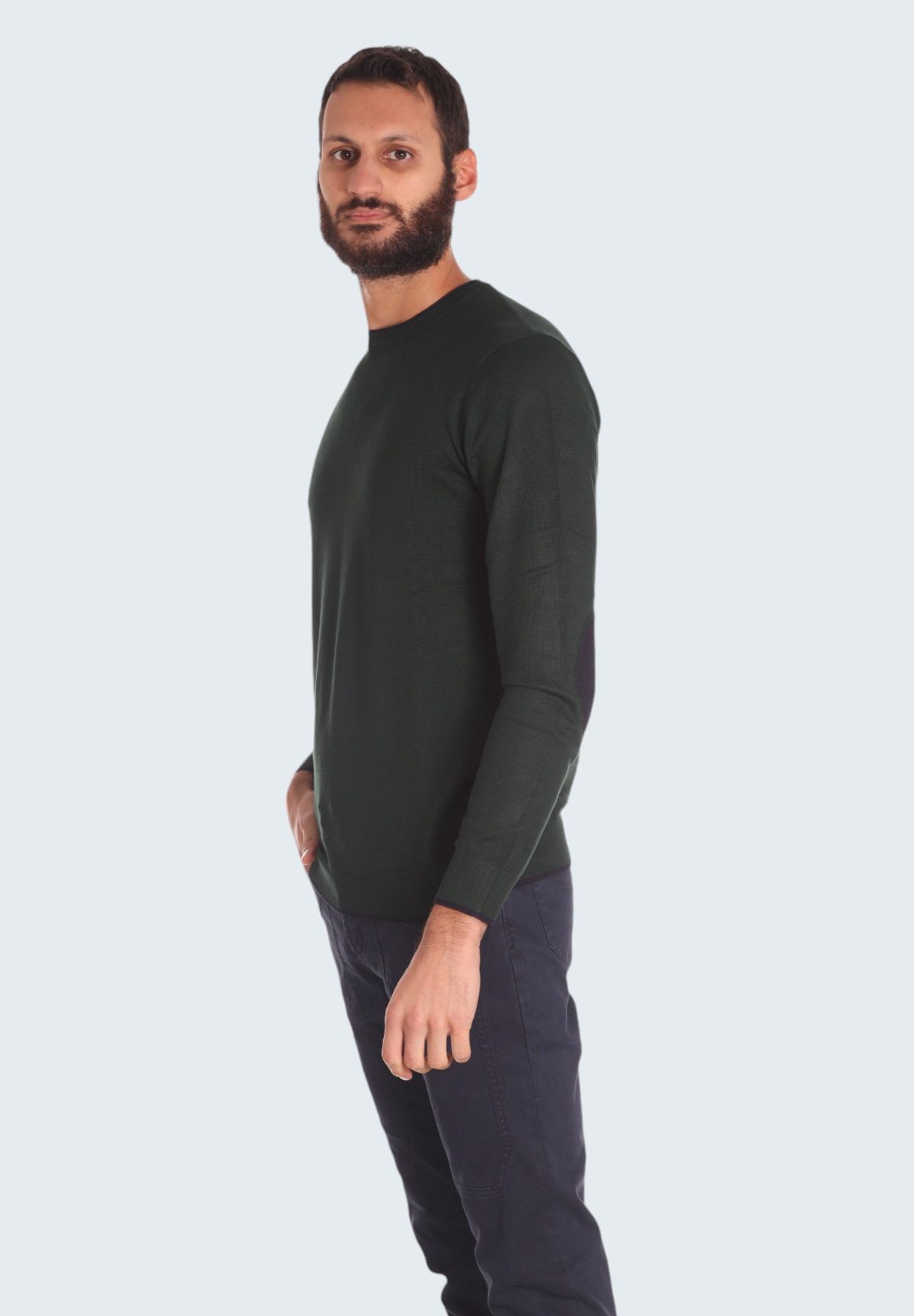 Maglione Girocollo 80 viscosa - 20 nylon P20060 Verde bosco