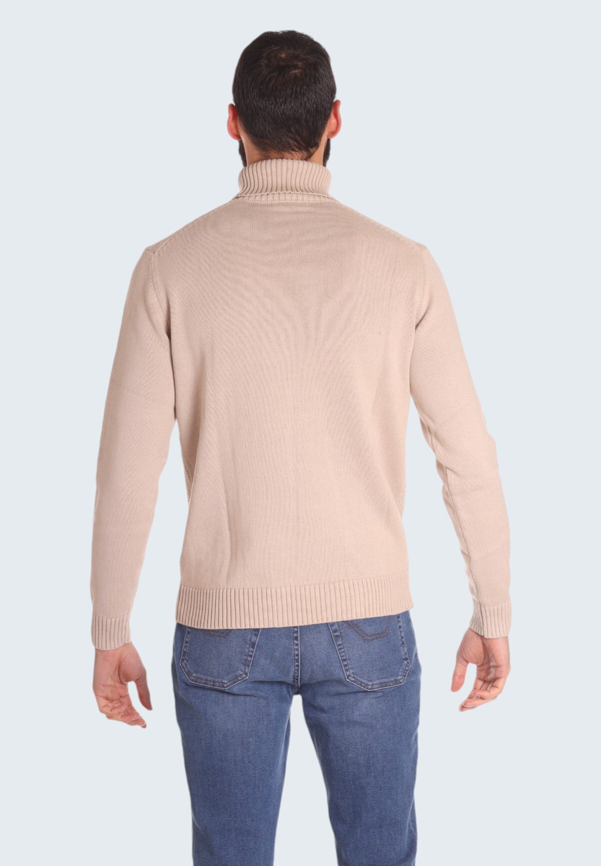 Maglione Collo Alto Dolcevita - 100 cotone P730041 Beige