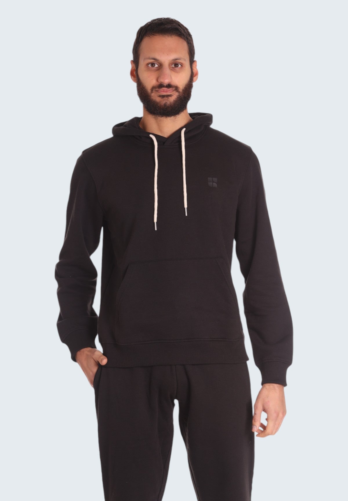 Felpa Pullover con Cappuccio UR712002 Nero