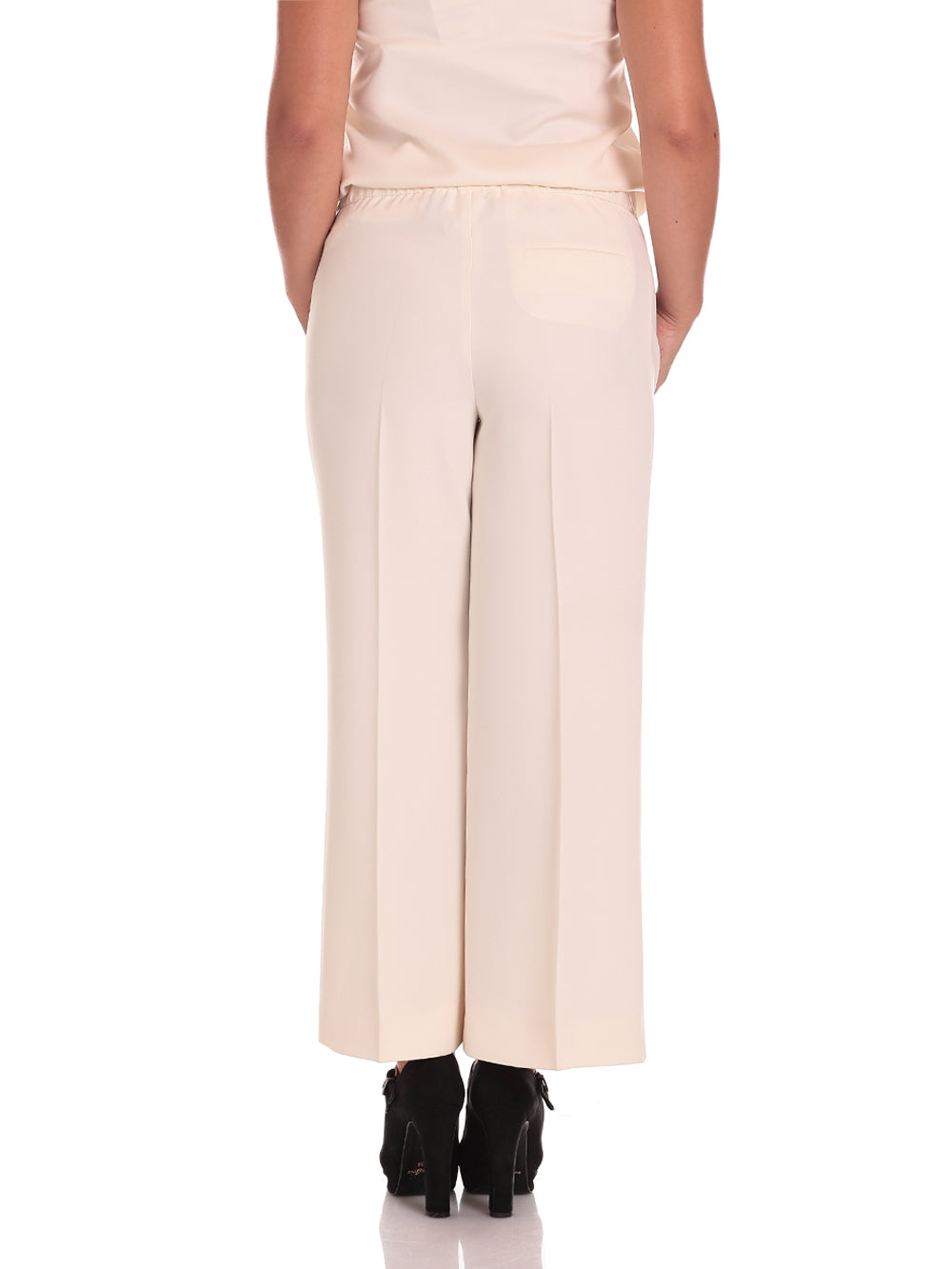 Grace White Wool Trousers