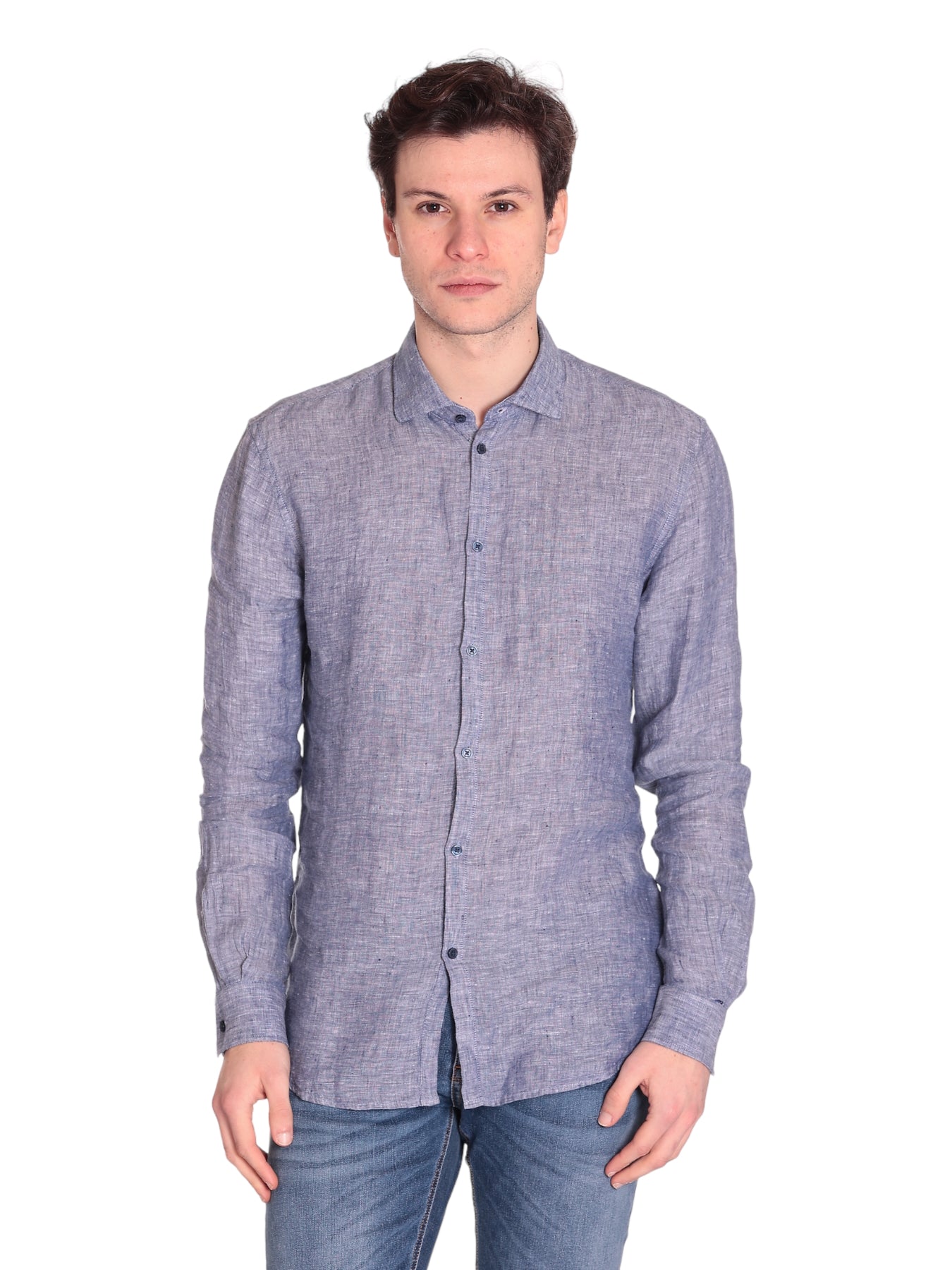 Gaudi' Camicia 311gu45012 Blue Depht