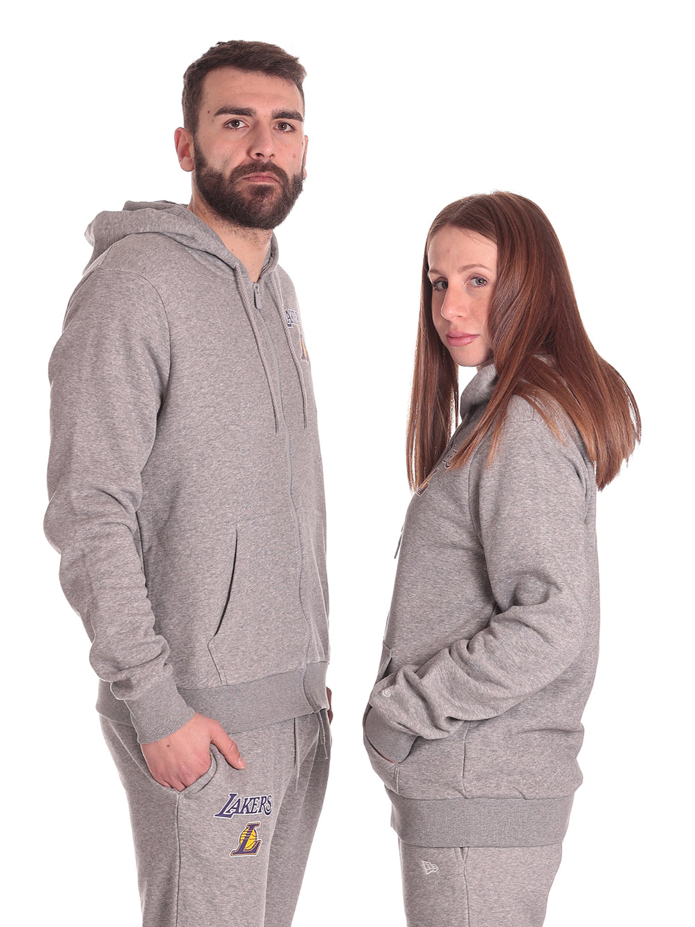 Felpa FulL-Zip Con Cappuccio 60348865 Grey Med