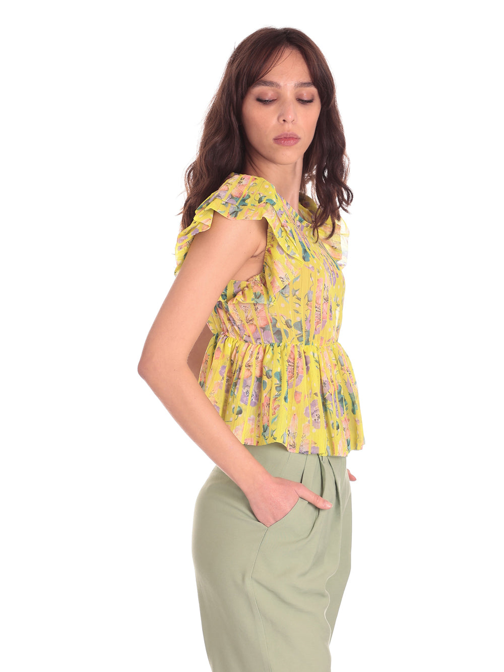 Silvian Heach Camicia Gpp23408bl Flowall Yellow