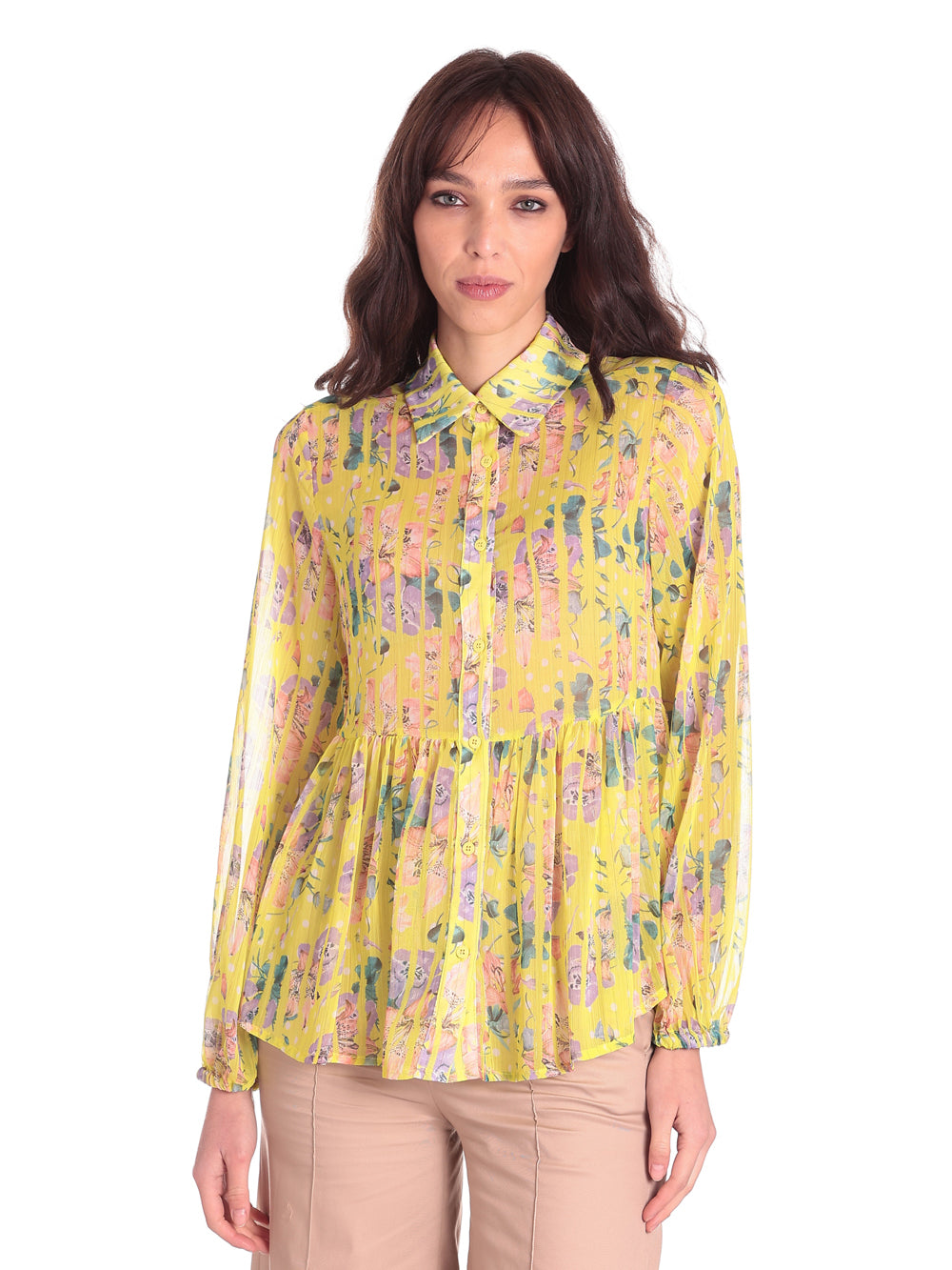 Camicia Gpp23412ca Flowall Yellow