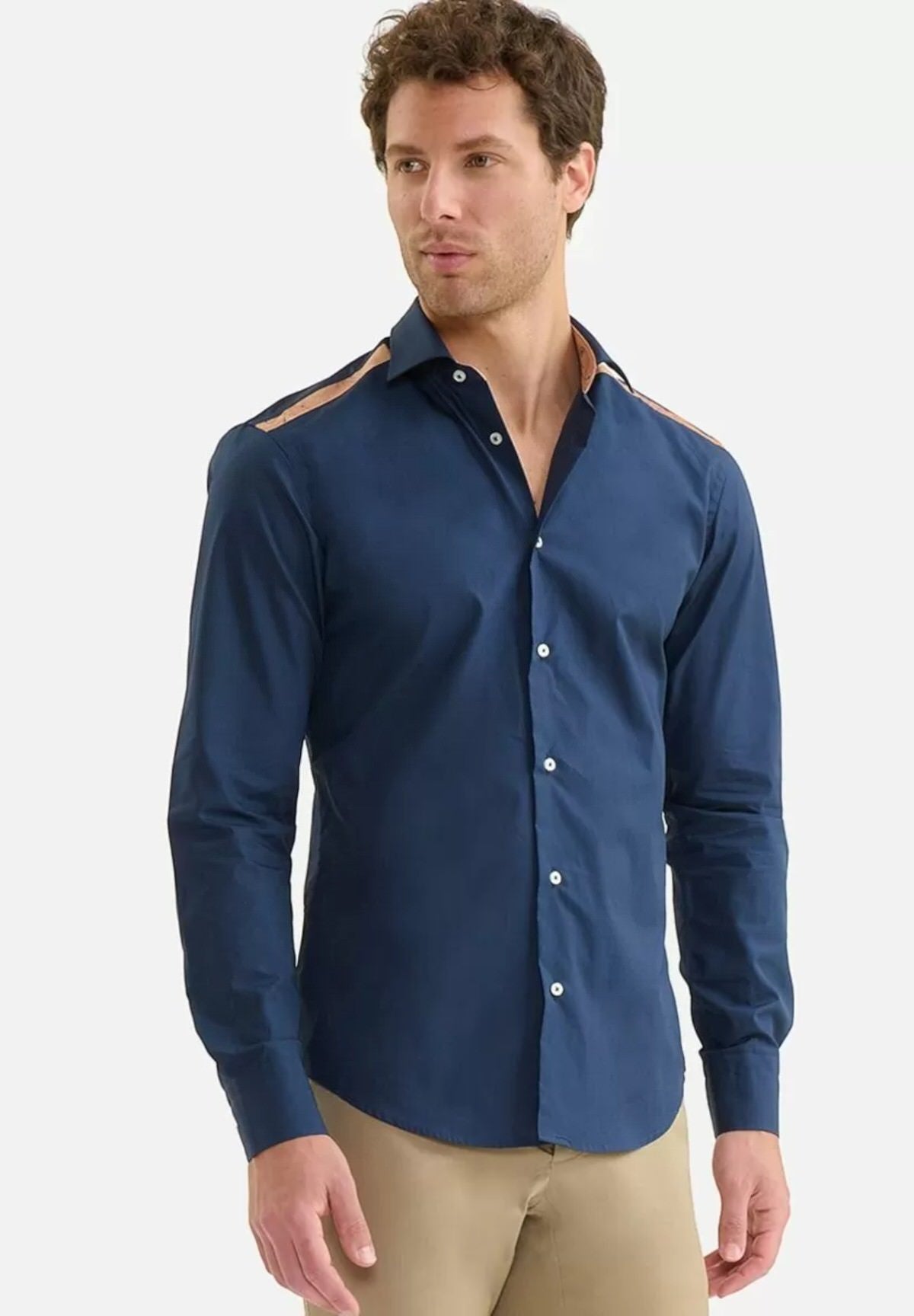 Camicia A Maniche Lunghe 1340 Blu Navy