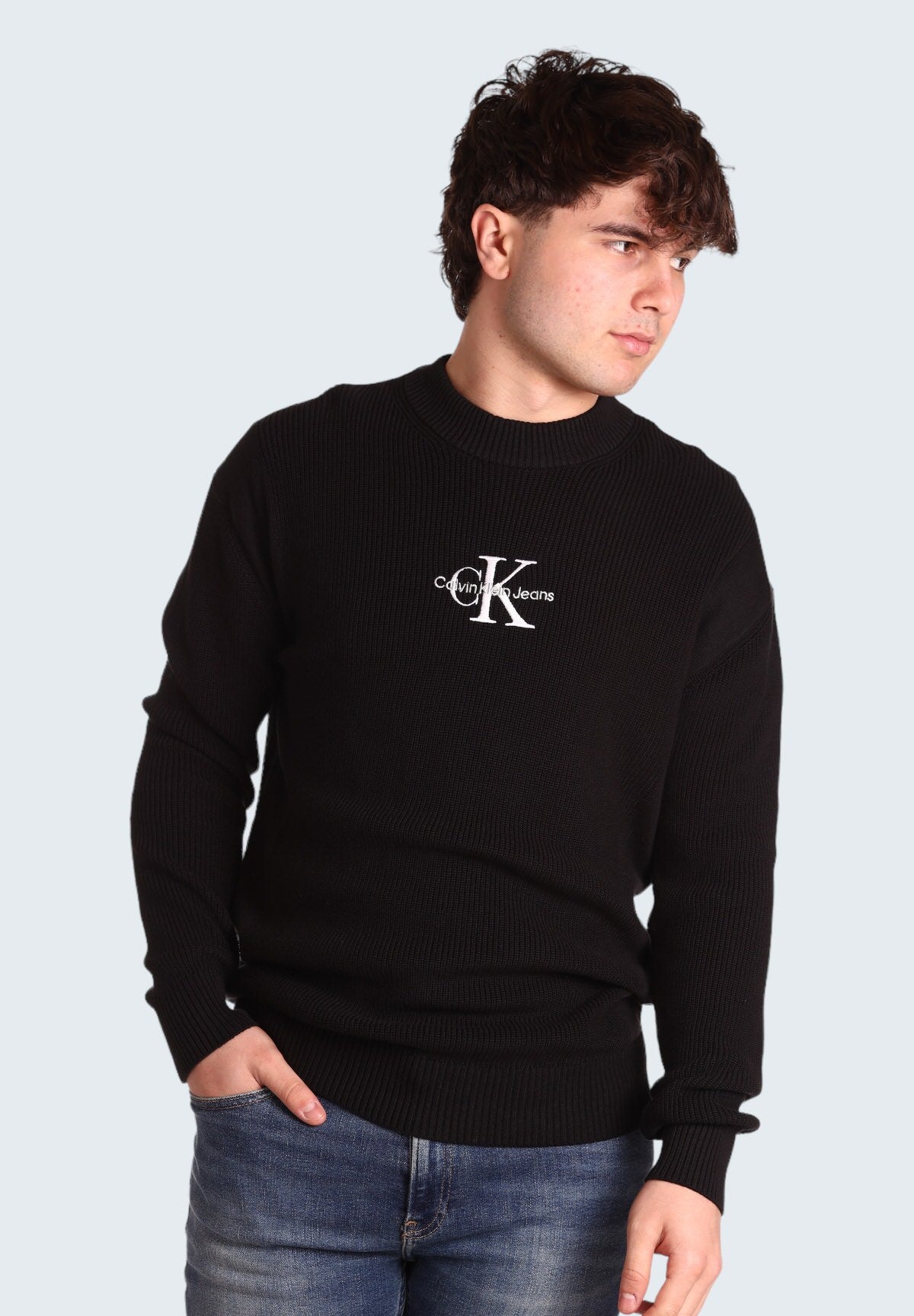 Maglione Collo Alto J30j324599 Ck Black