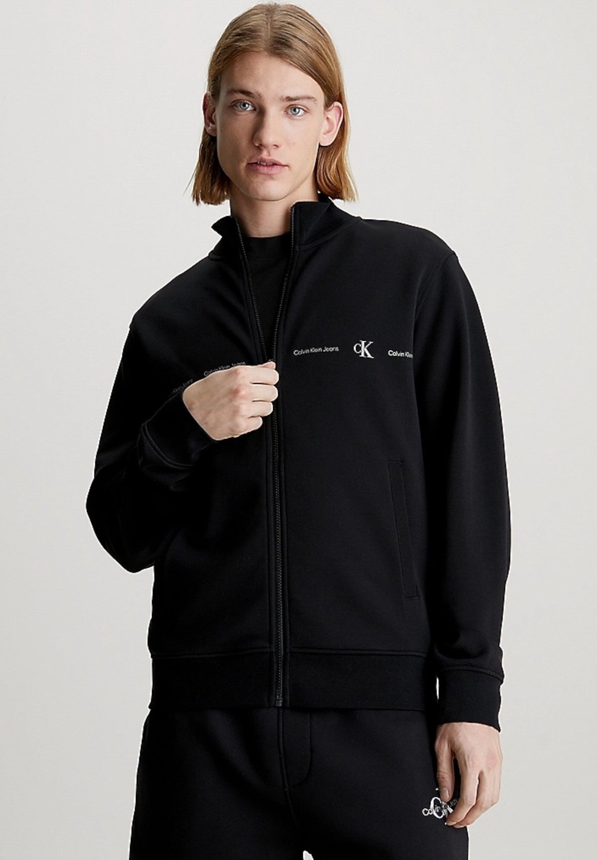 Felpa FulL-Zip J30j325493 Ck Black