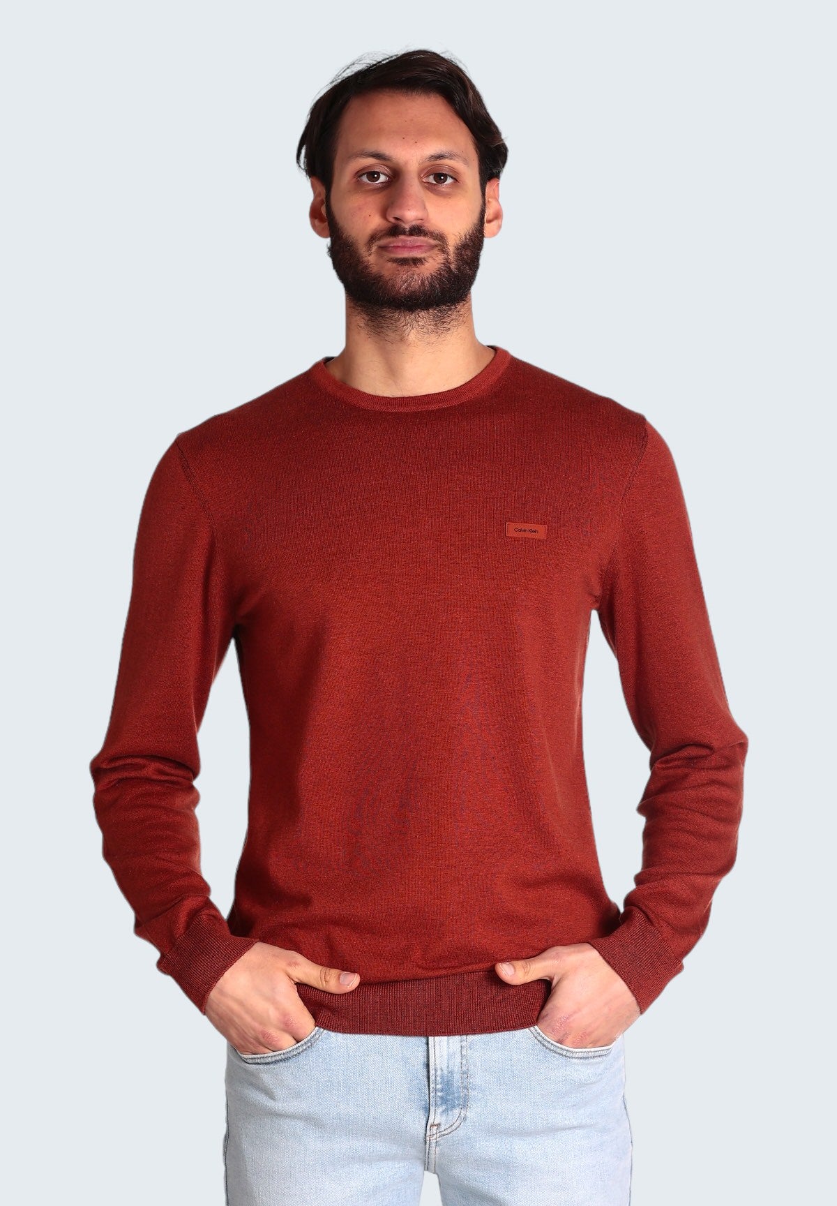 Maglione Girocollo K10k112742 Terracotta Rust