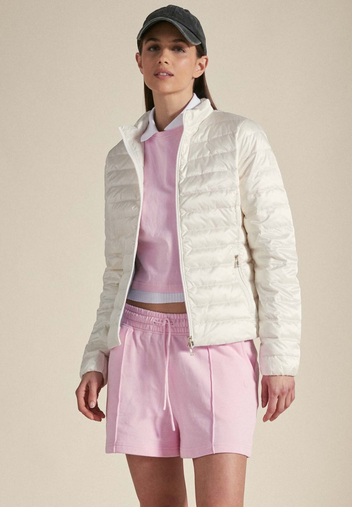 Pola Long Whisper White down jacket