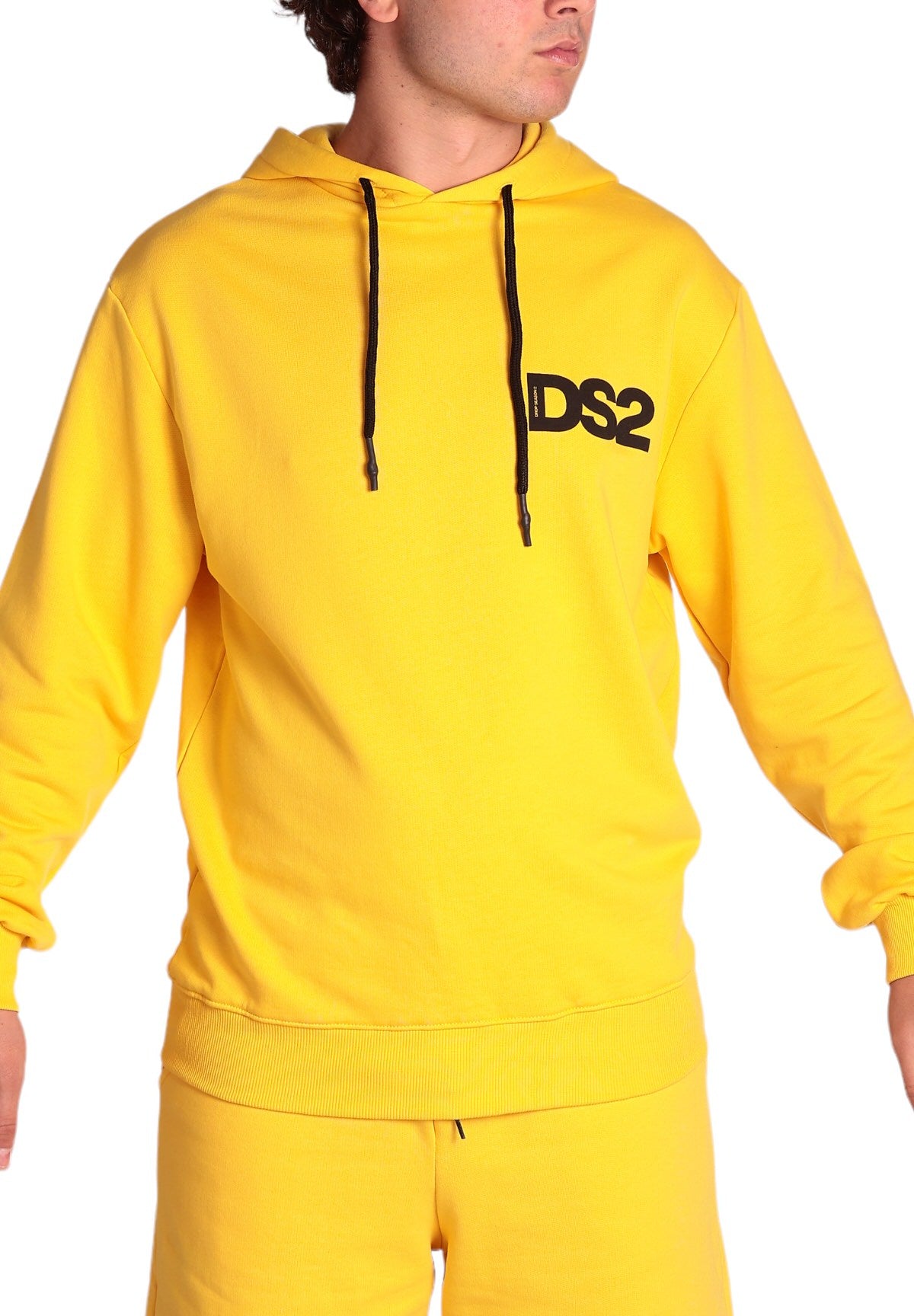 Felpa Pullover Con Cappuccio Ss24227 Giallo