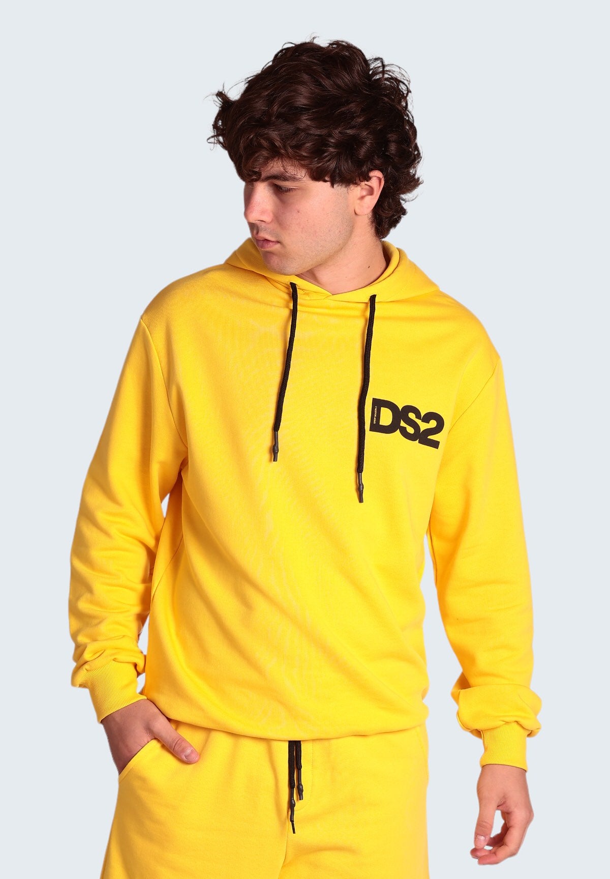 Felpa Pullover Con Cappuccio Ss24227 Giallo