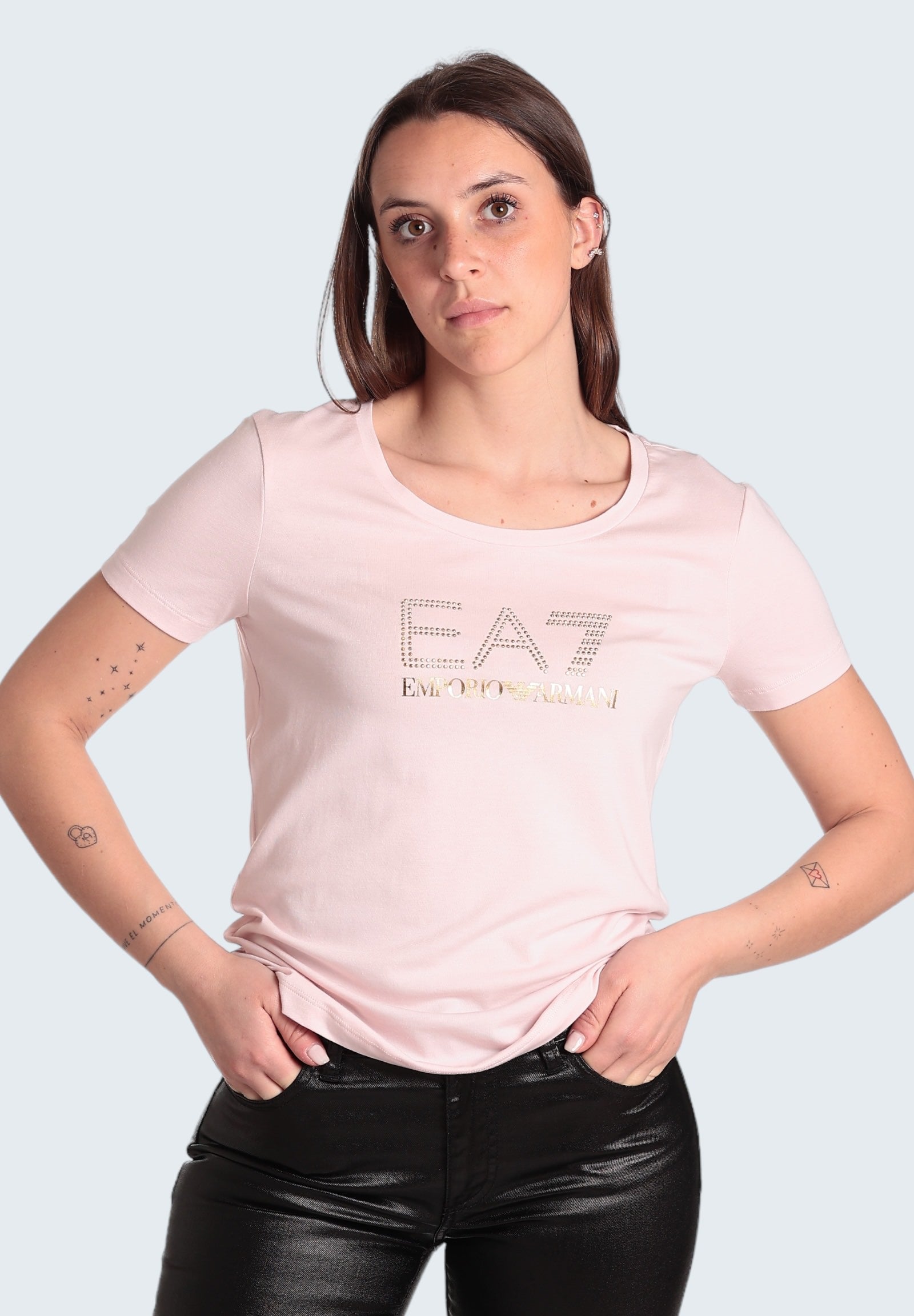 Ea7 Emporio Armani T-Shirt 8ntt67 Mauve Chalk