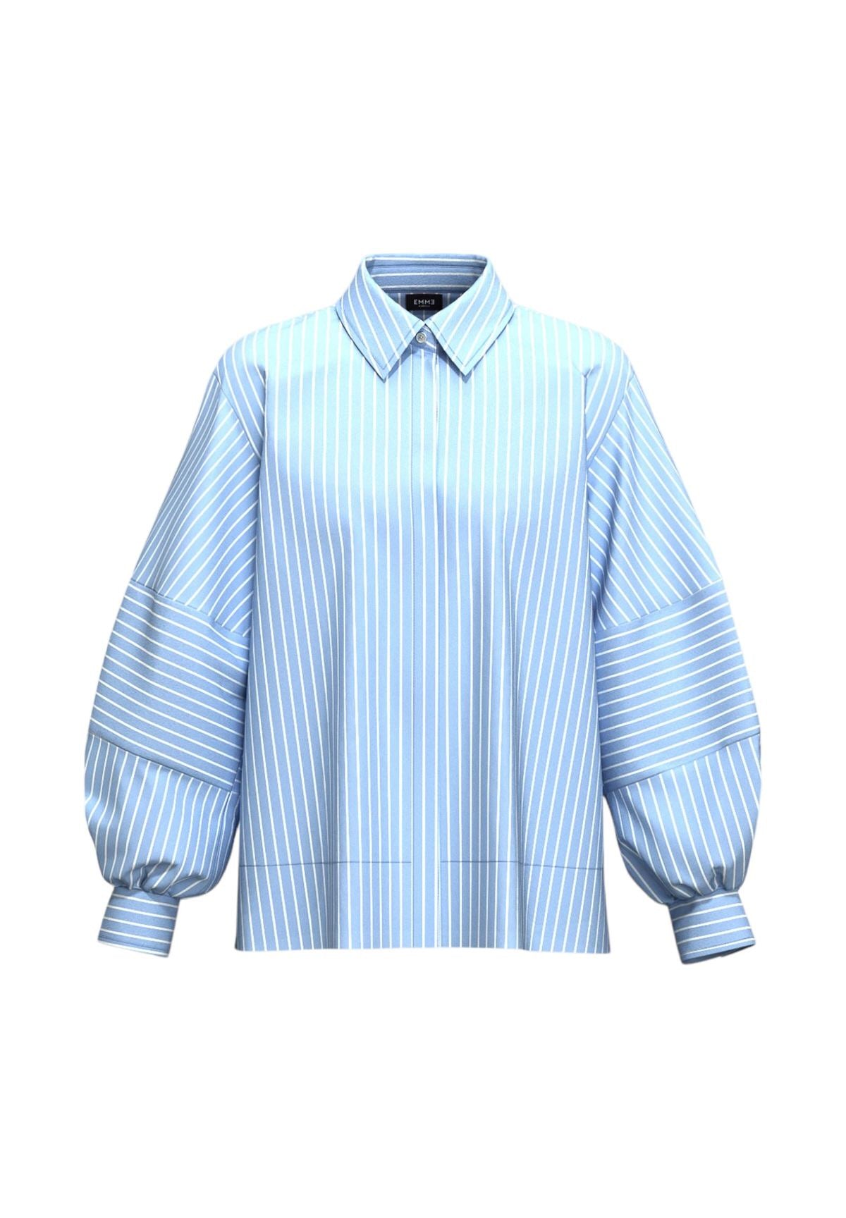 Camicia A Maniche Lunghe Ciad Azzurro