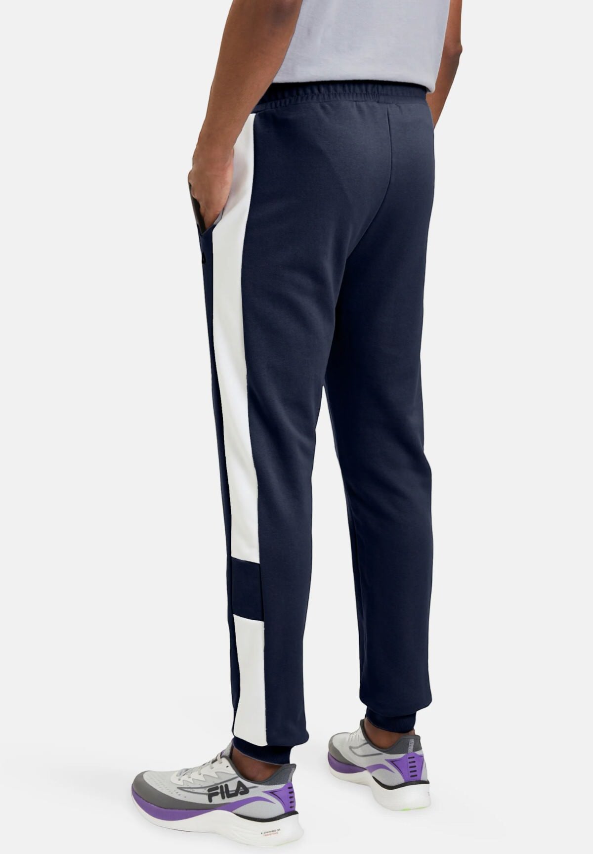 Pantaloni Tuta Fam0627 Black Iris, Bright White