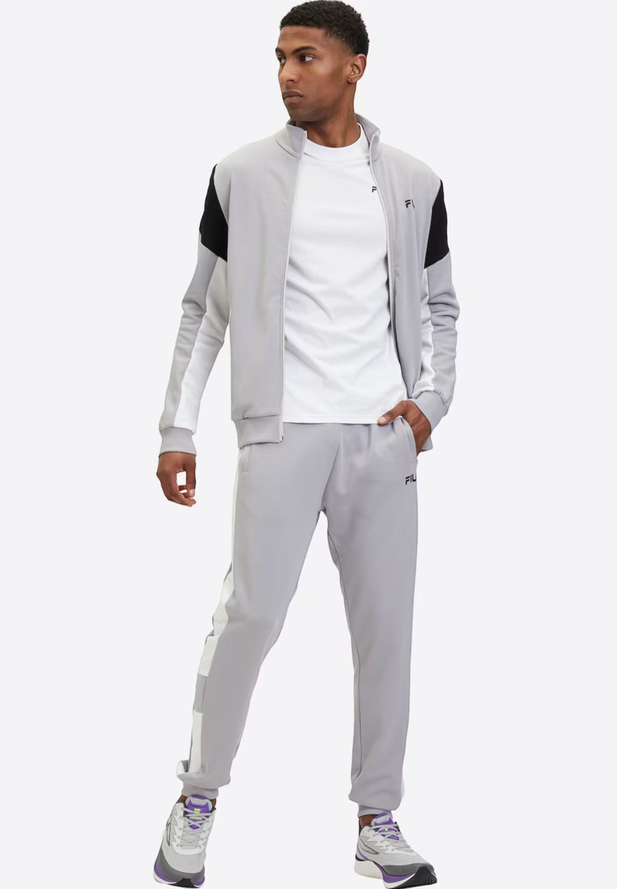 Pantaloni Tuta Fam0627 Sleet, Bright White