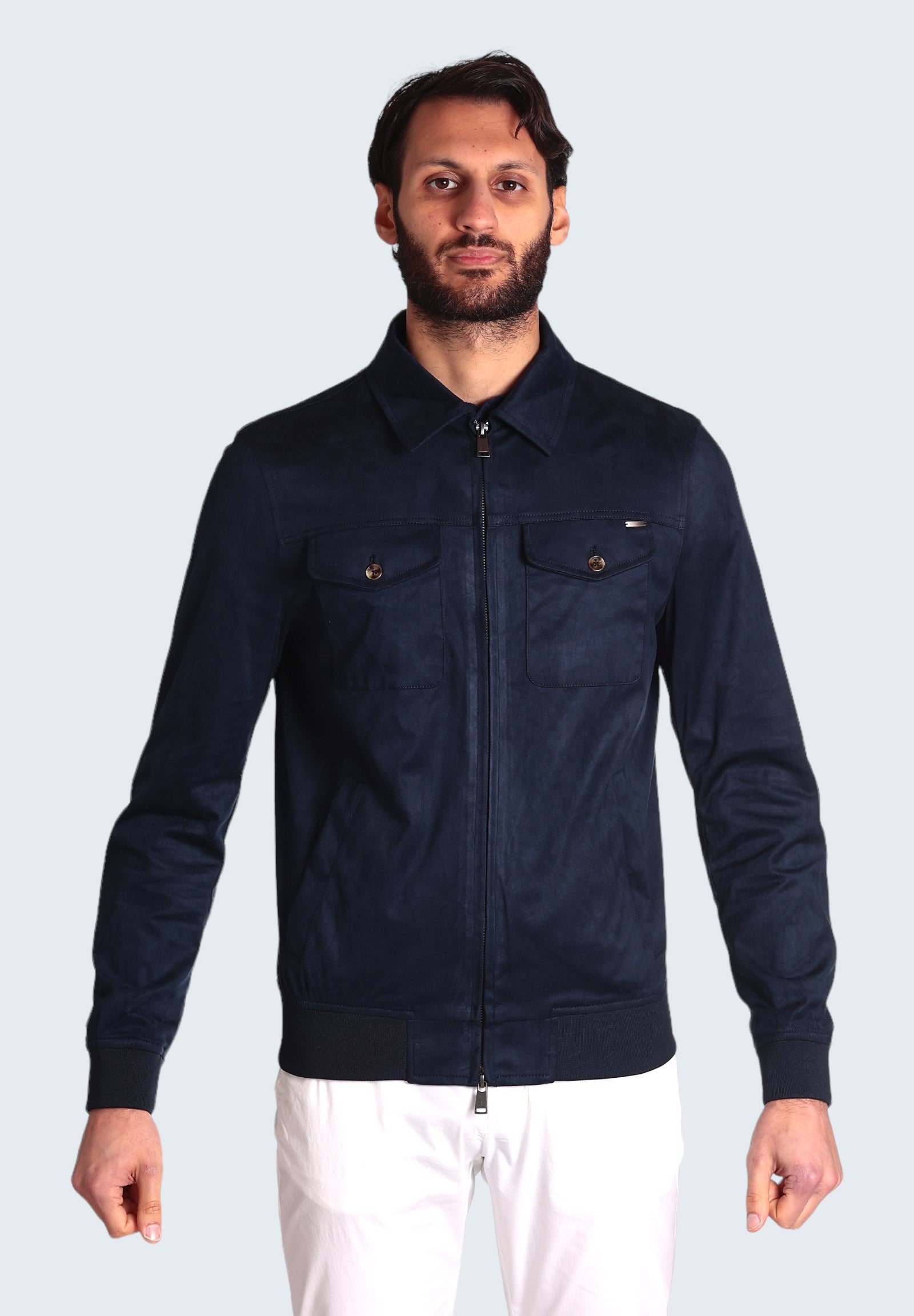 Giacca In Pelle Gl9786 Blue