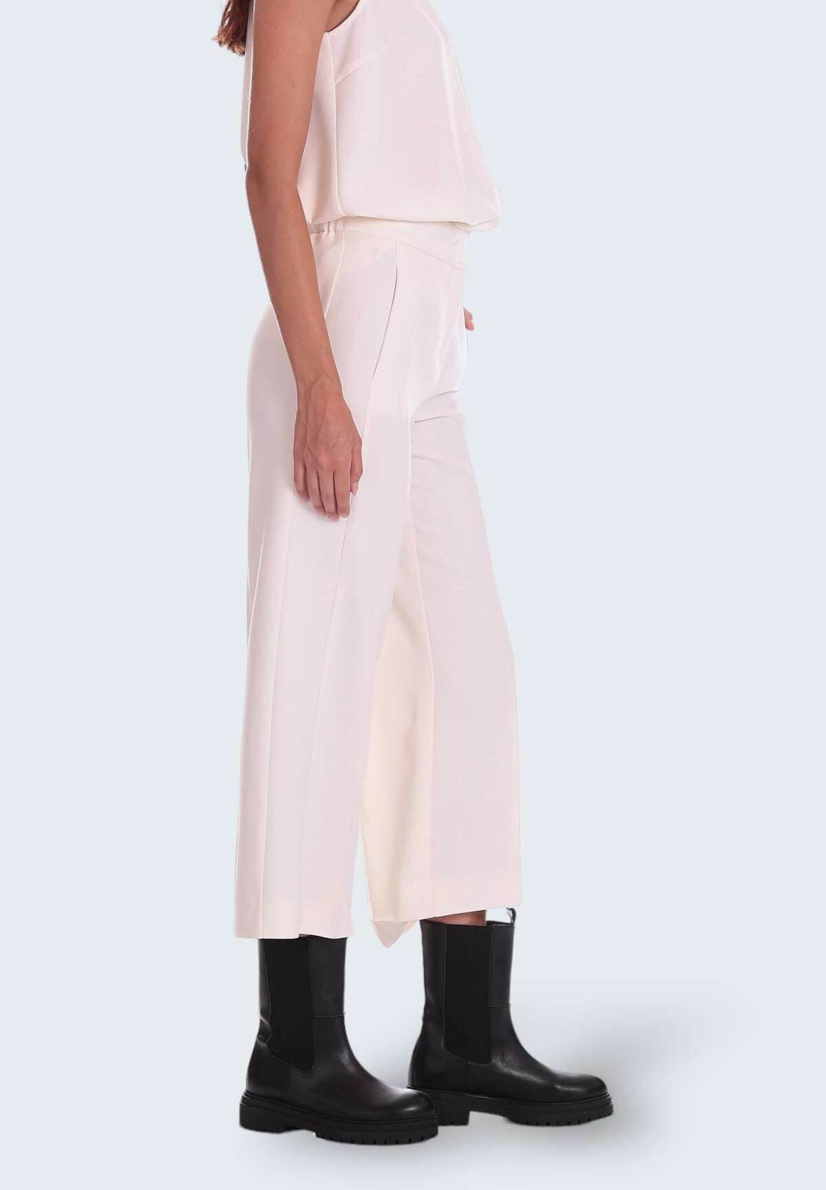 Grace White Wool Trousers