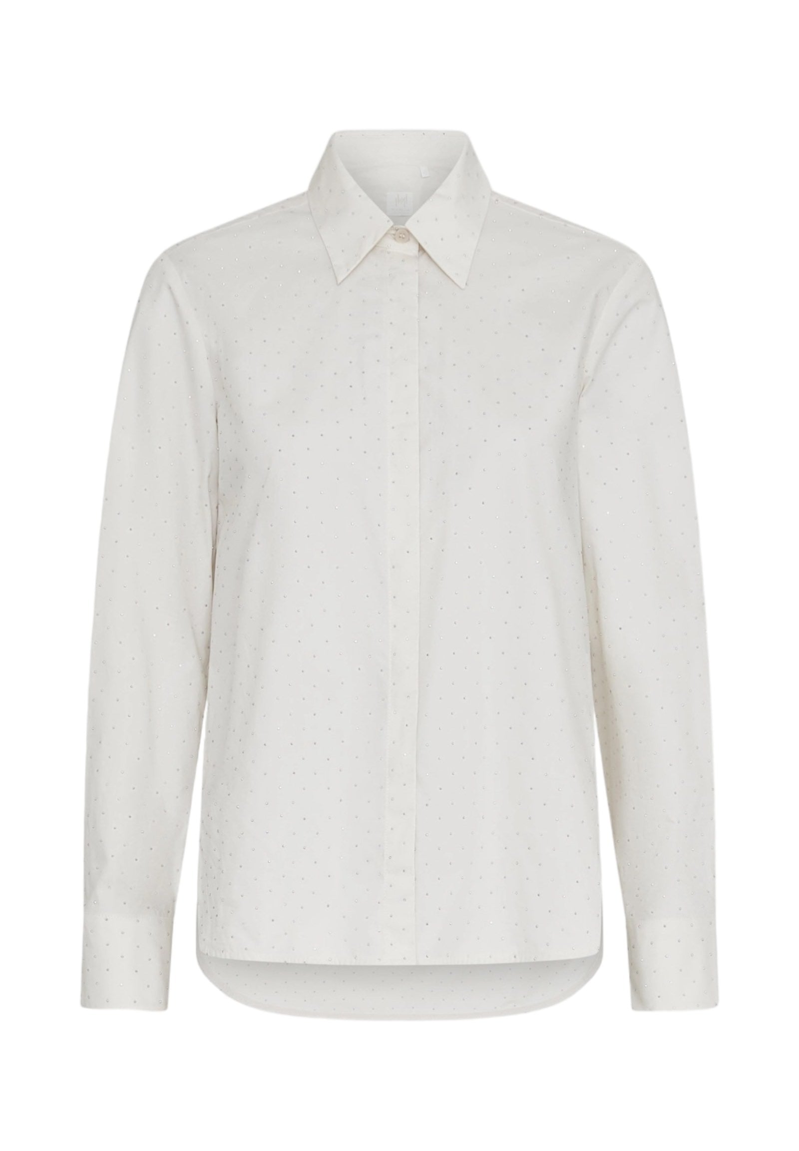 Orense White Wool Long Sleeve Shirt