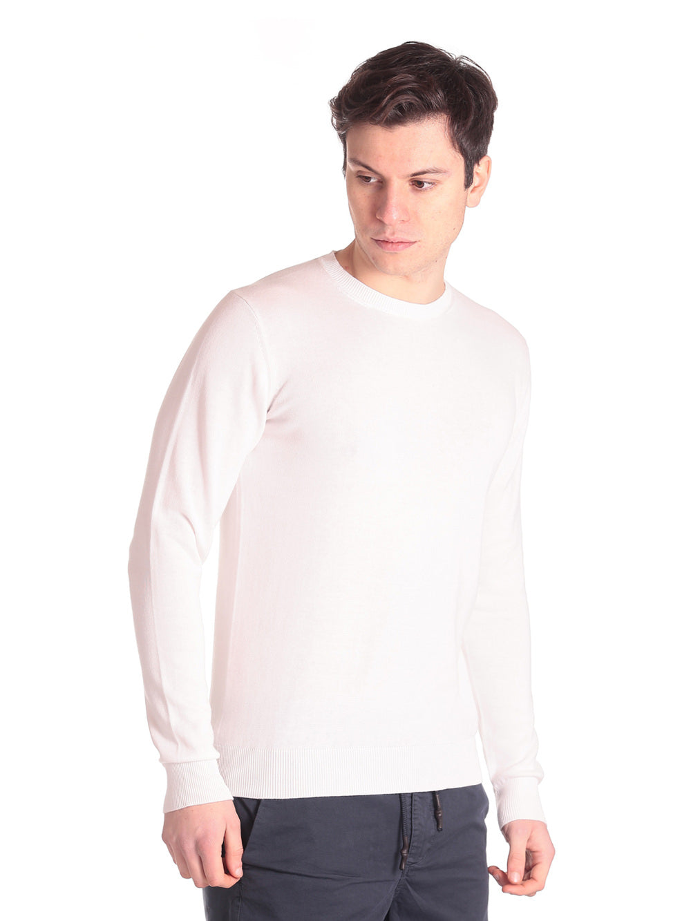 Maglione Girocollo Mk10001 Bianco