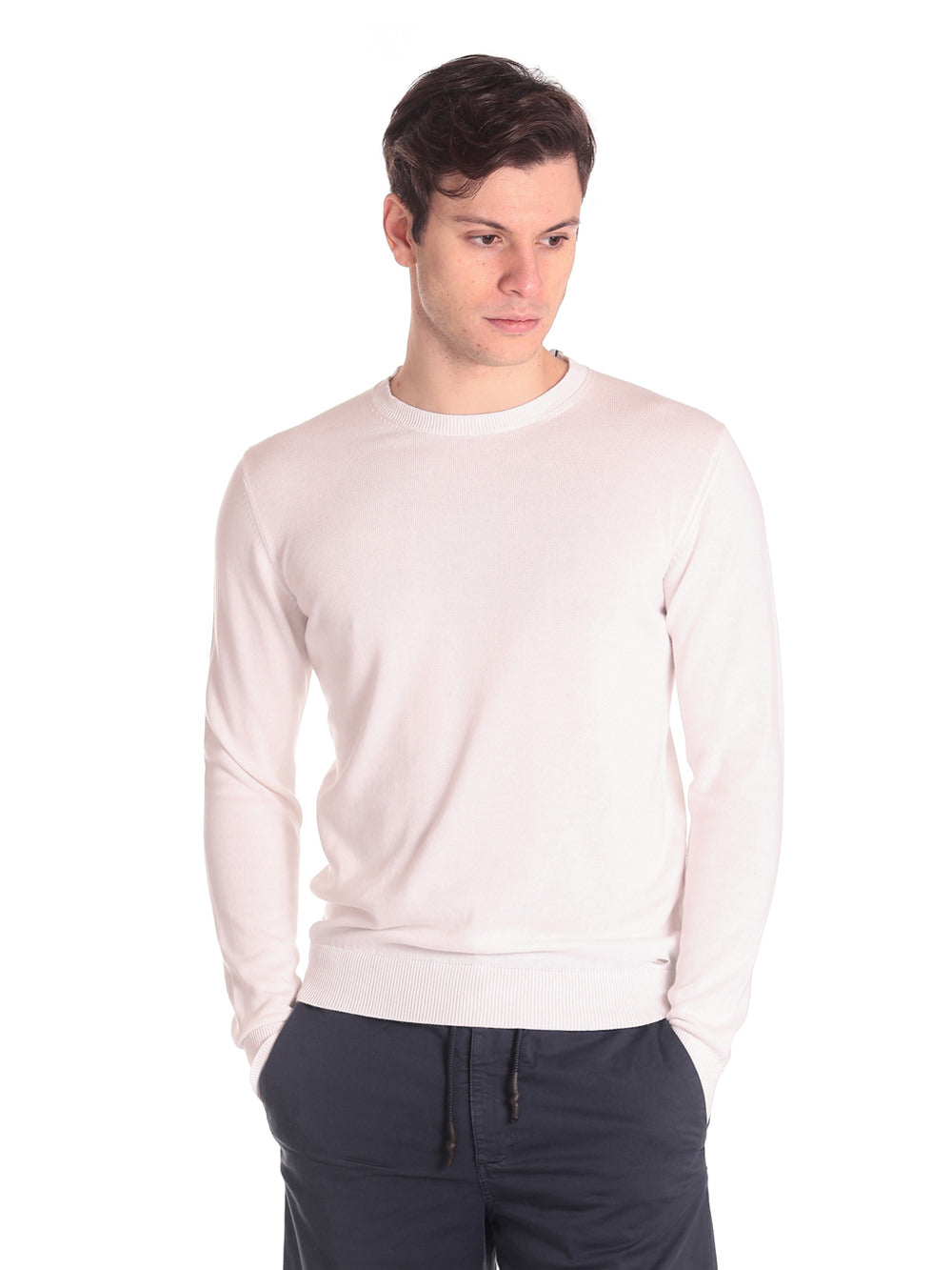 Maglione Girocollo Mk10001 Bianco