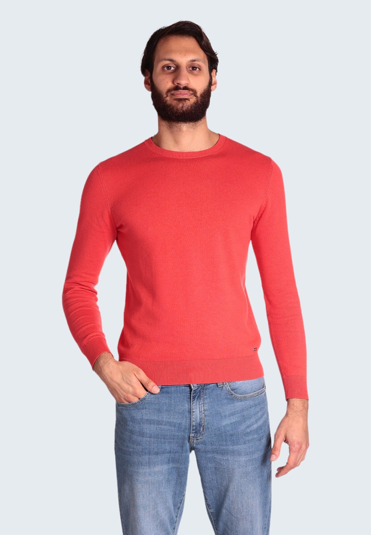 Maglione Girocollo Mk10001 Corallo