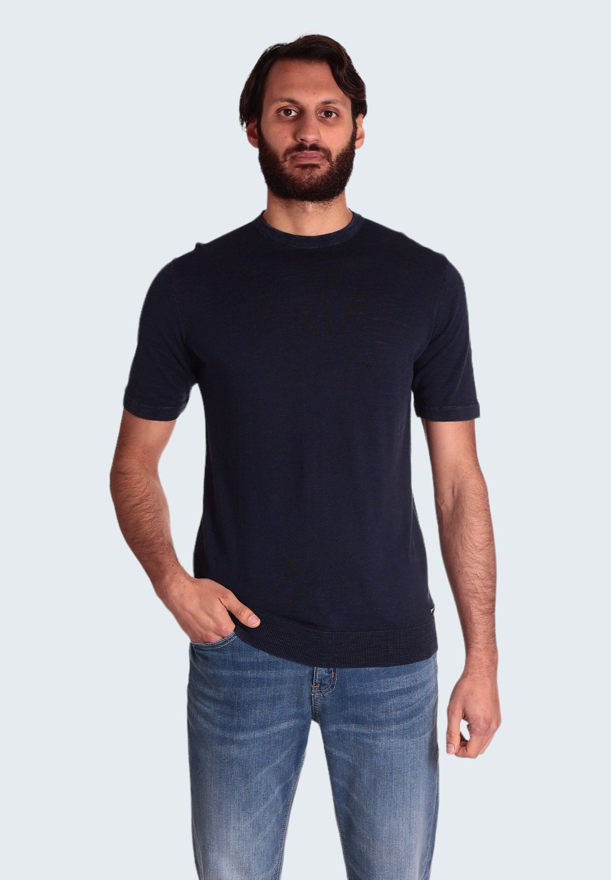 T-Shirt A Maniche Corte Mk10007 Blue