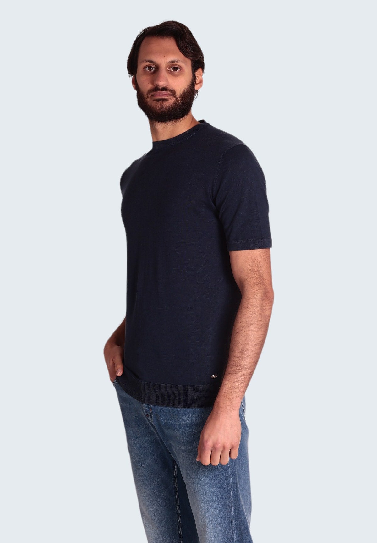 T-Shirt A Maniche Corte Mk10007 Blue