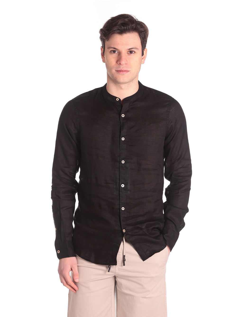 Camicia A Maniche Lunghe Mk13002 Nero