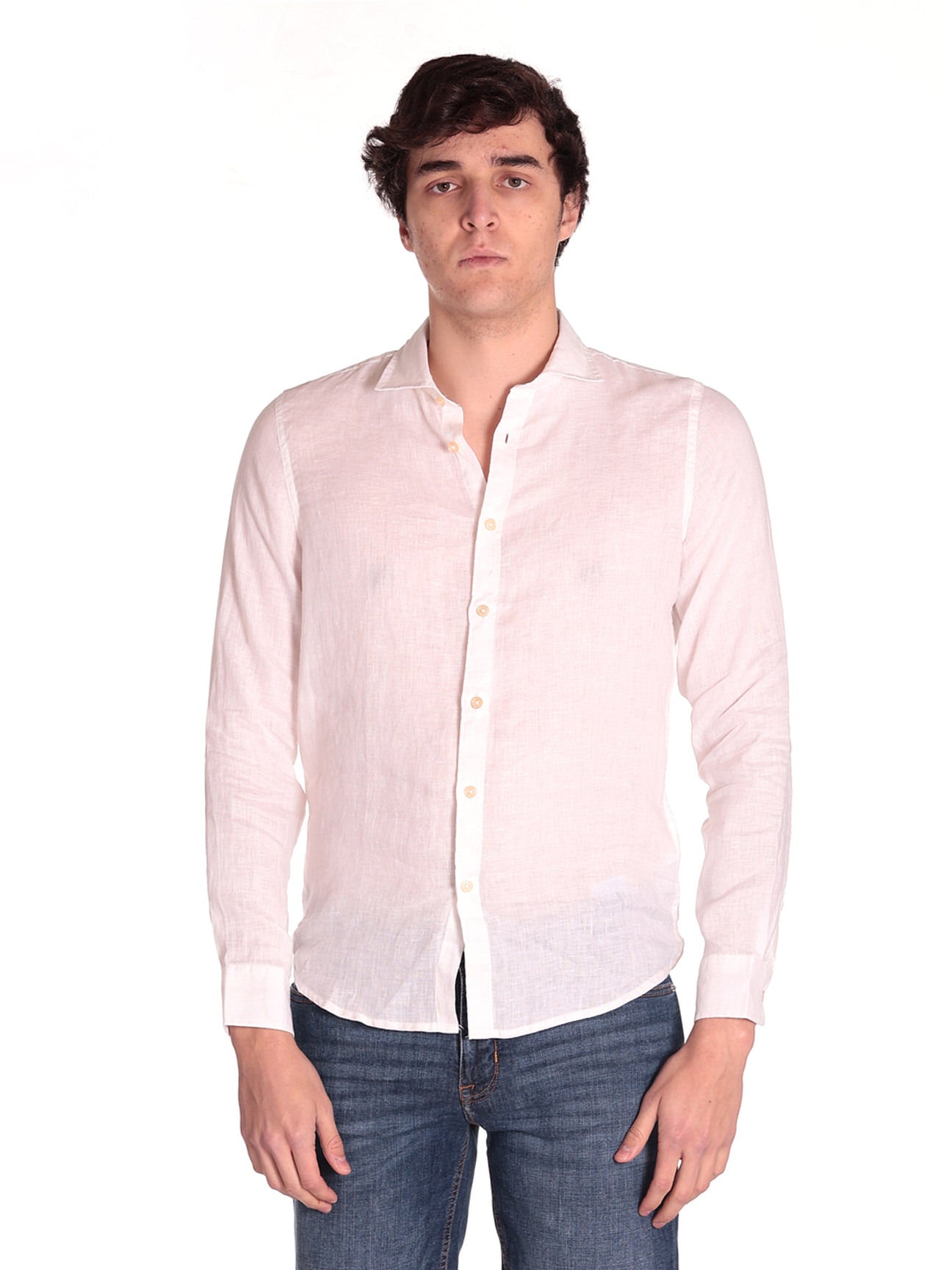 Camicia A Maniche Lunghe Mk13003 Bianco