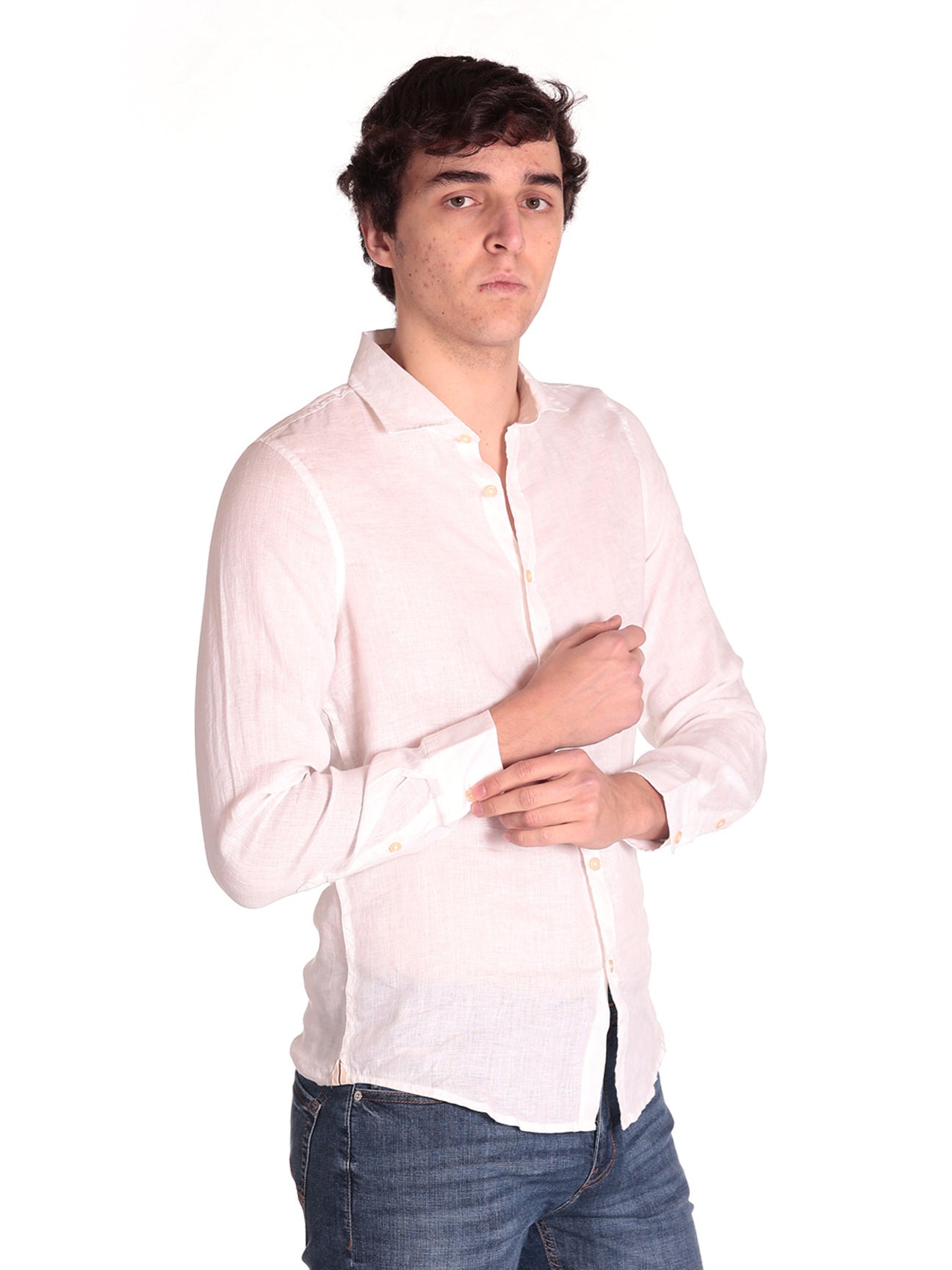 Camicia A Maniche Lunghe Mk13003 Bianco