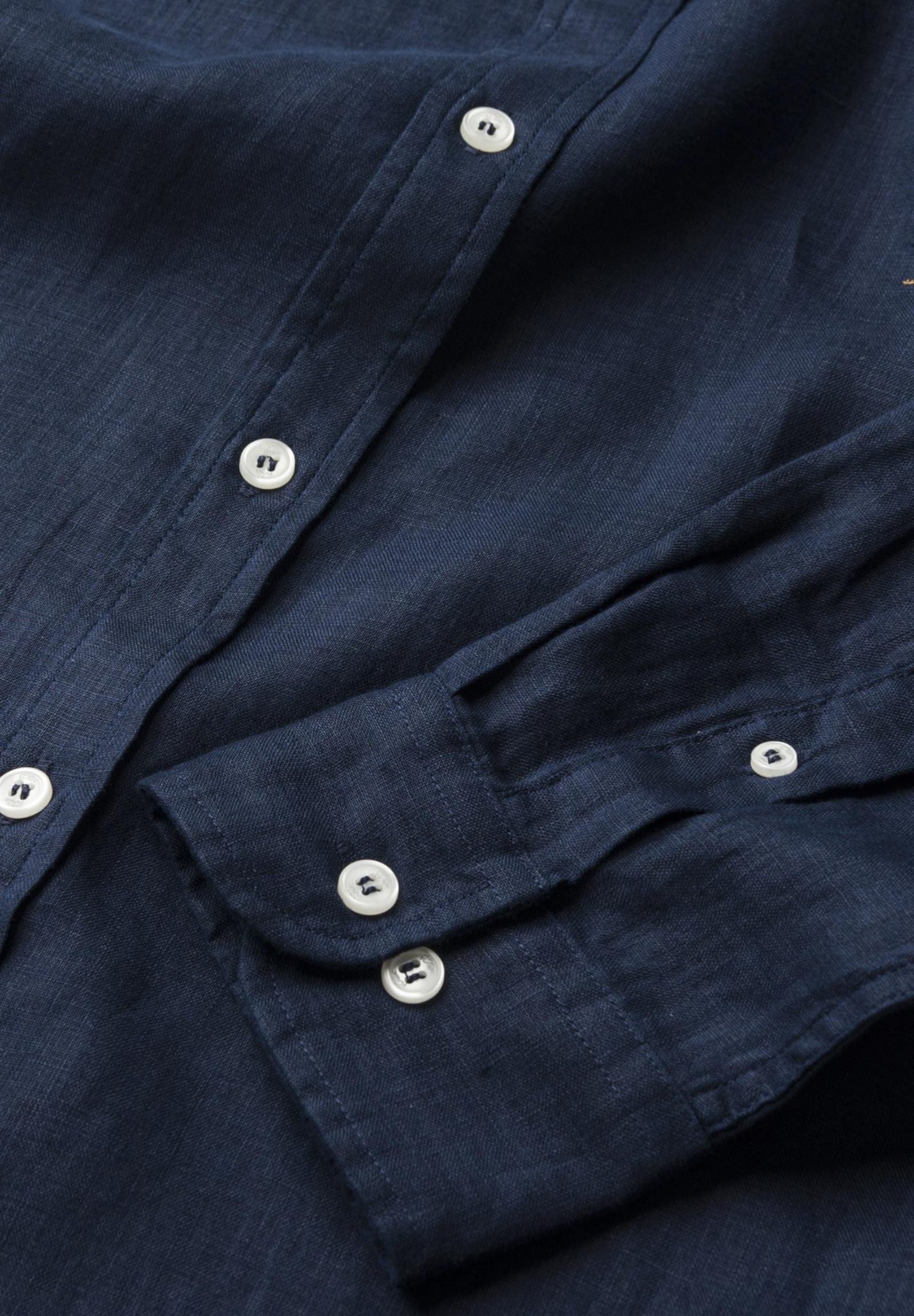 Long Sleeve Shirt 10msh200-02608 Navy Blue