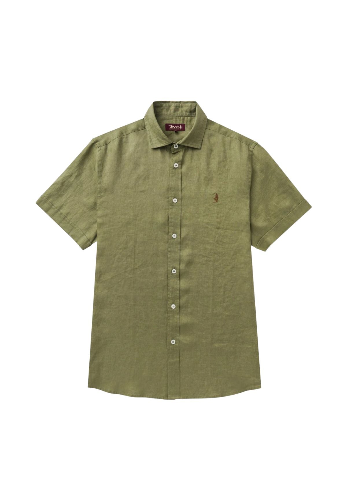 Camicia A Maniche Corte 10msh207-02608 Army Green