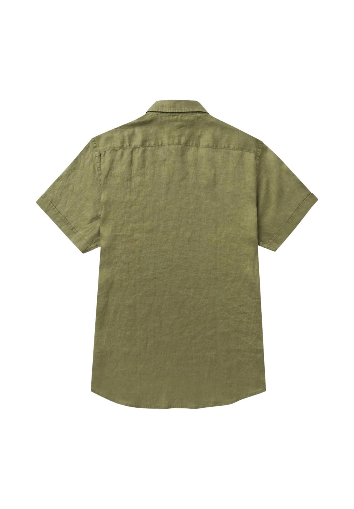 Camicia A Maniche Corte 10msh207-02608 Army Green