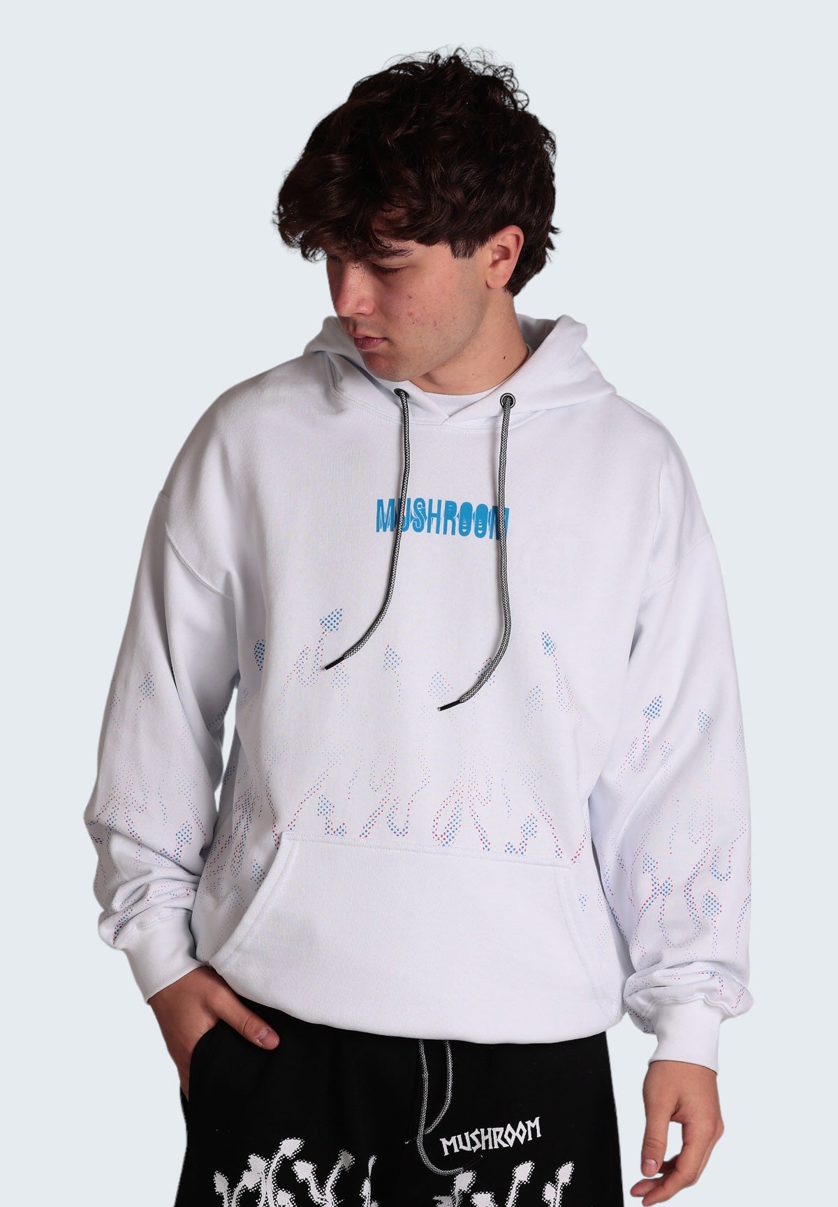 Felpa Pullover Con Cappuccio 24ssmu24002 Bianco